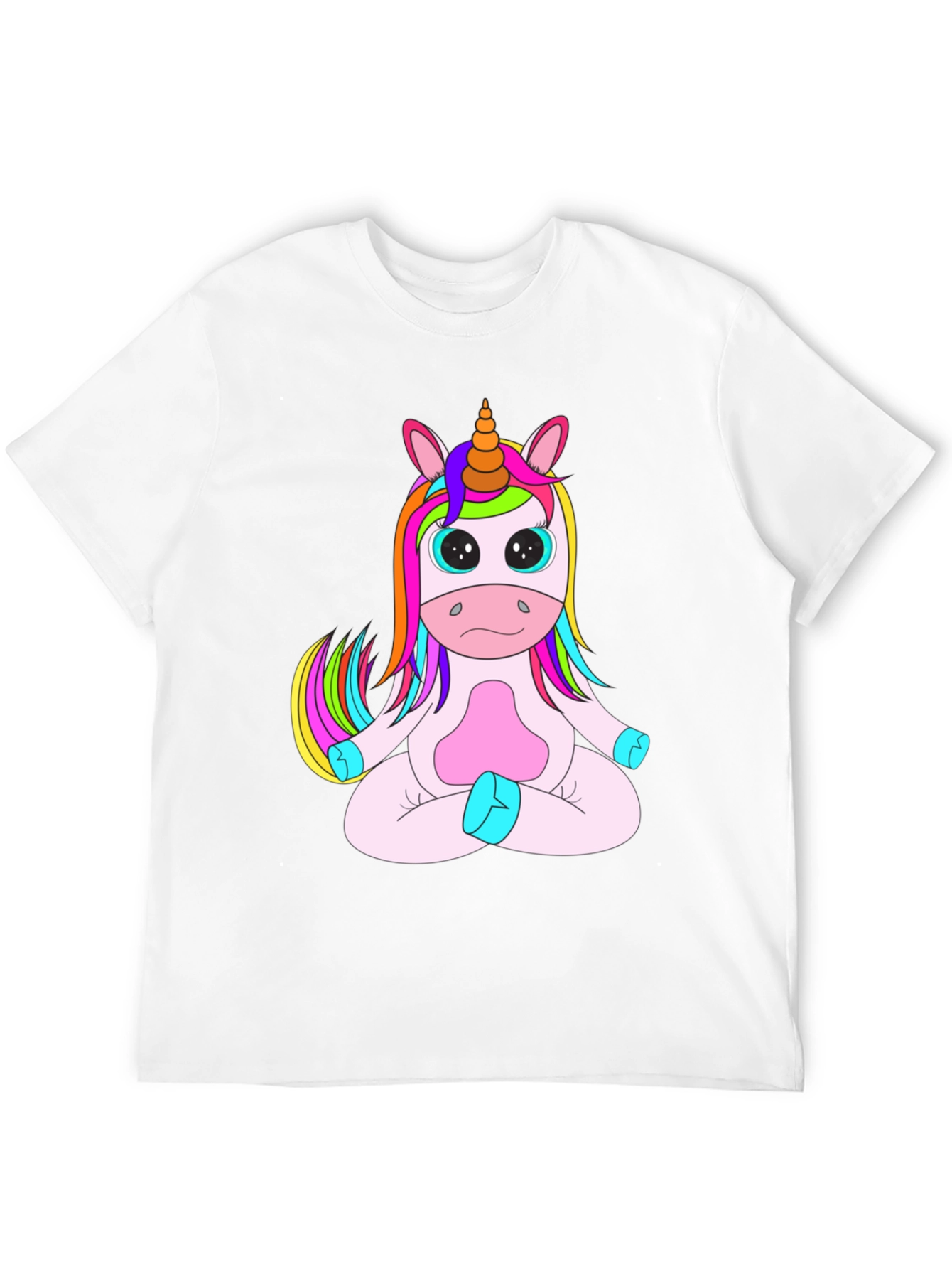 Unicorn Meditation Black T-Shirt