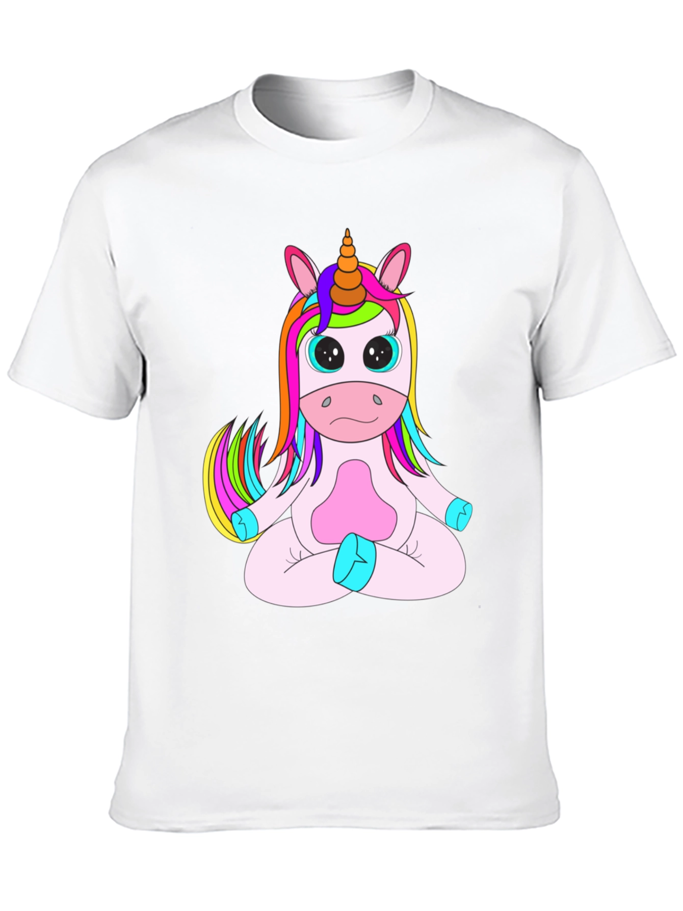 Unicorn Meditation Black T-Shirt