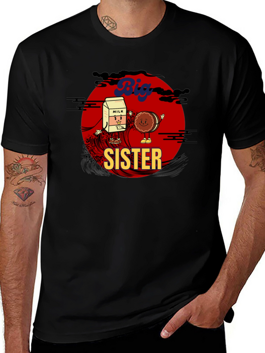 Big Sister Milk & Cookie Graphic T-Shirt