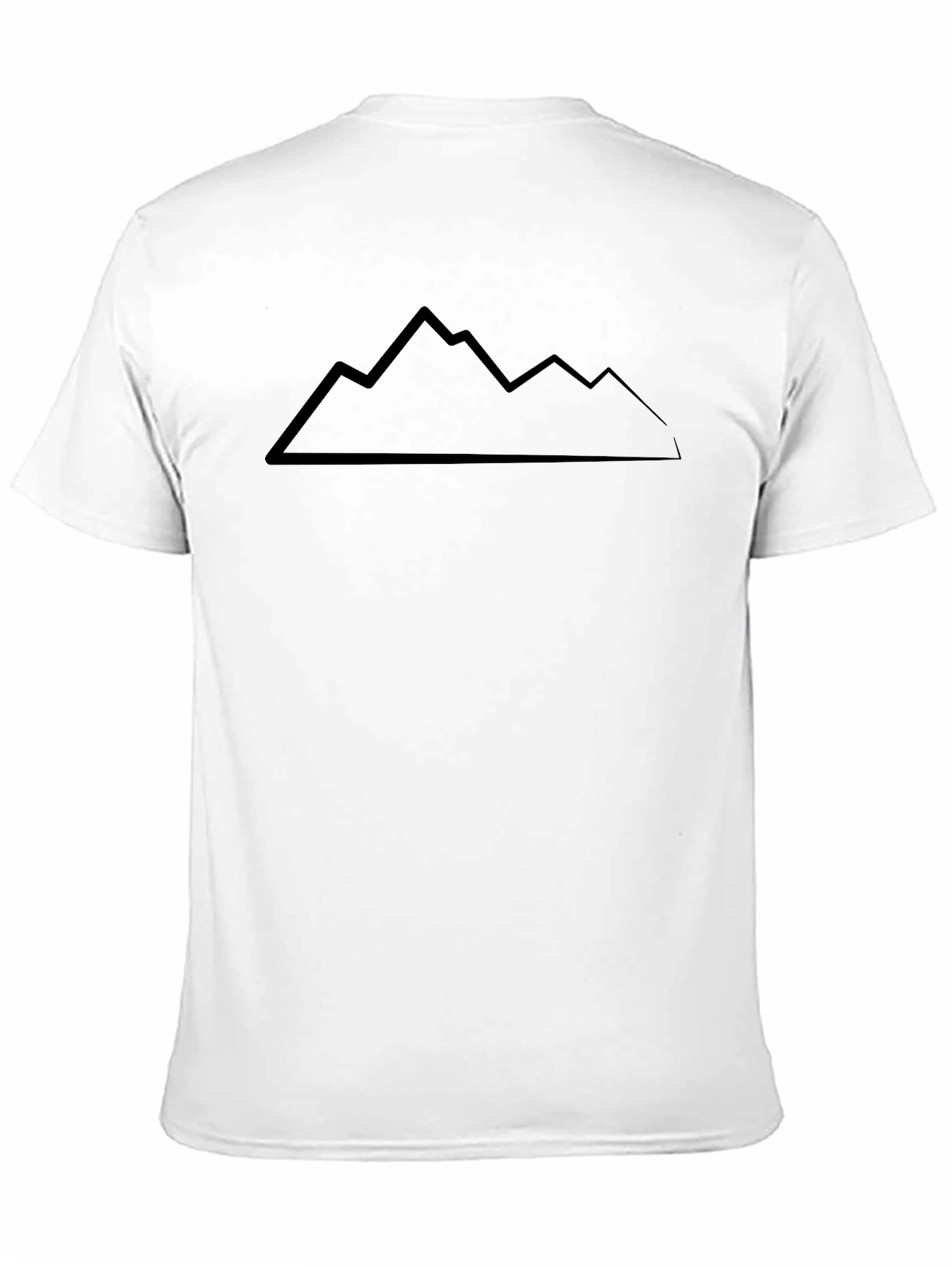 Mountain Peaks Graphic Tee - Black Cotton T-Shirt