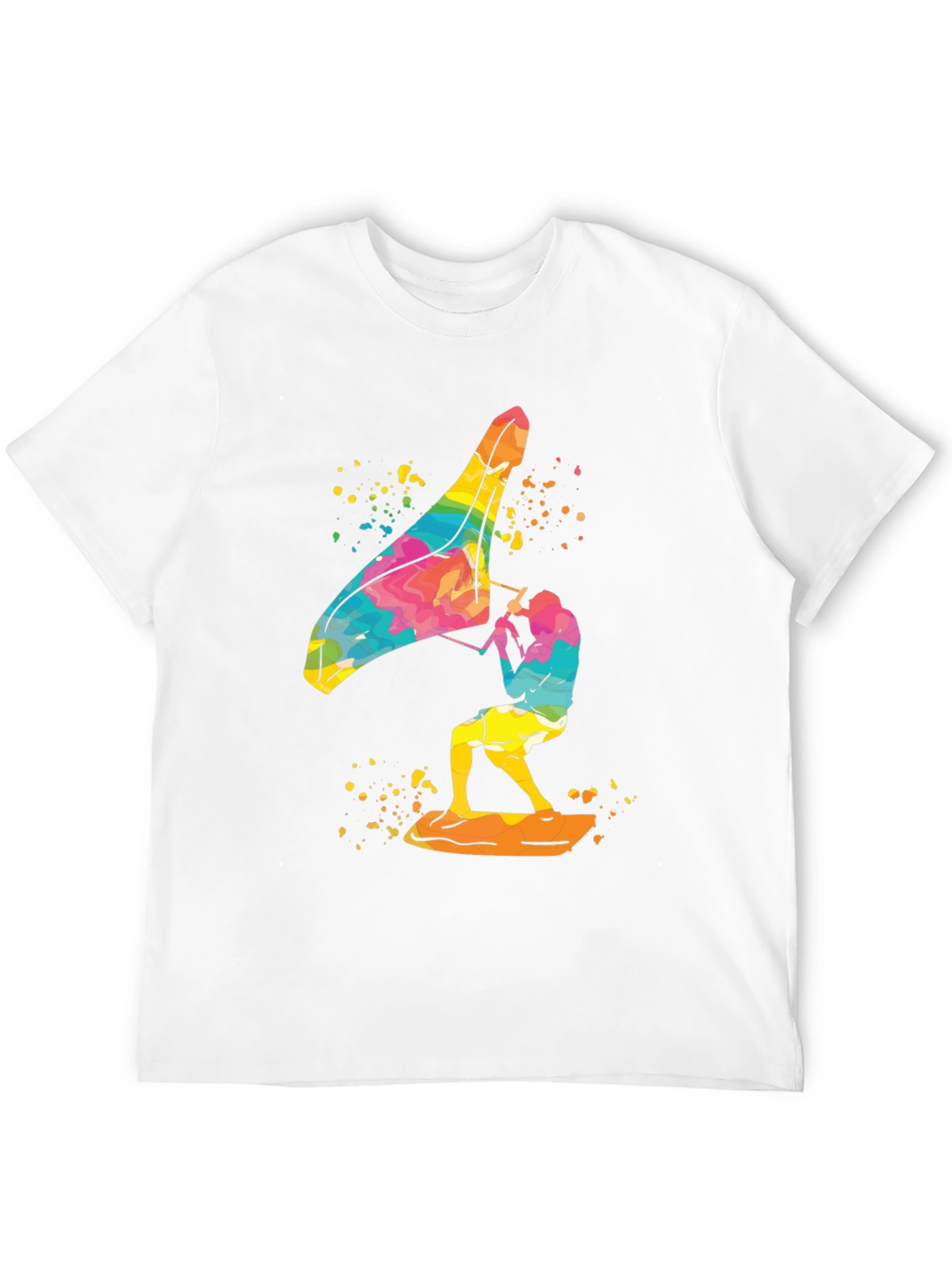 Colorful Windsurfer Graphic T-Shirt