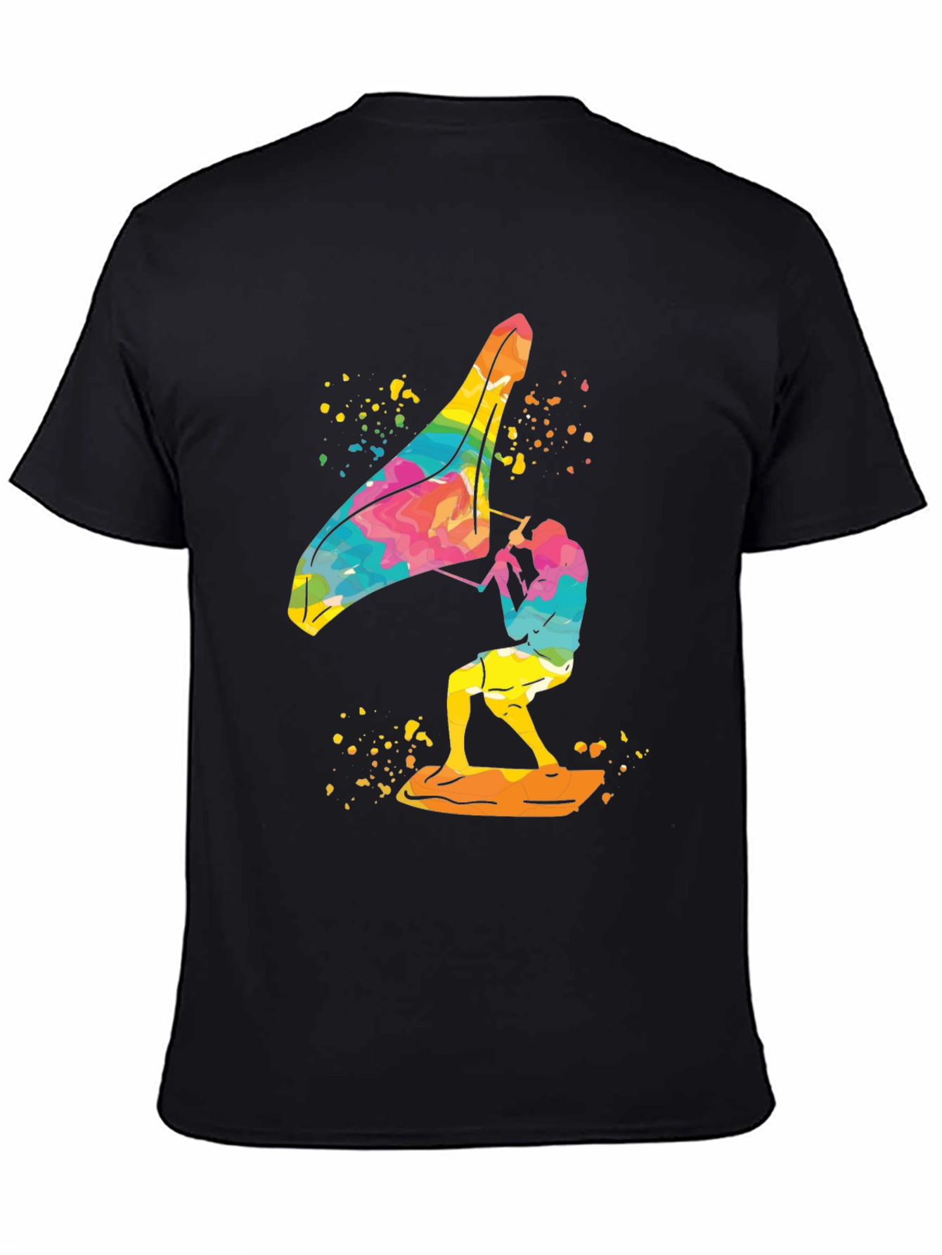 Colorful Windsurfer Graphic T-Shirt