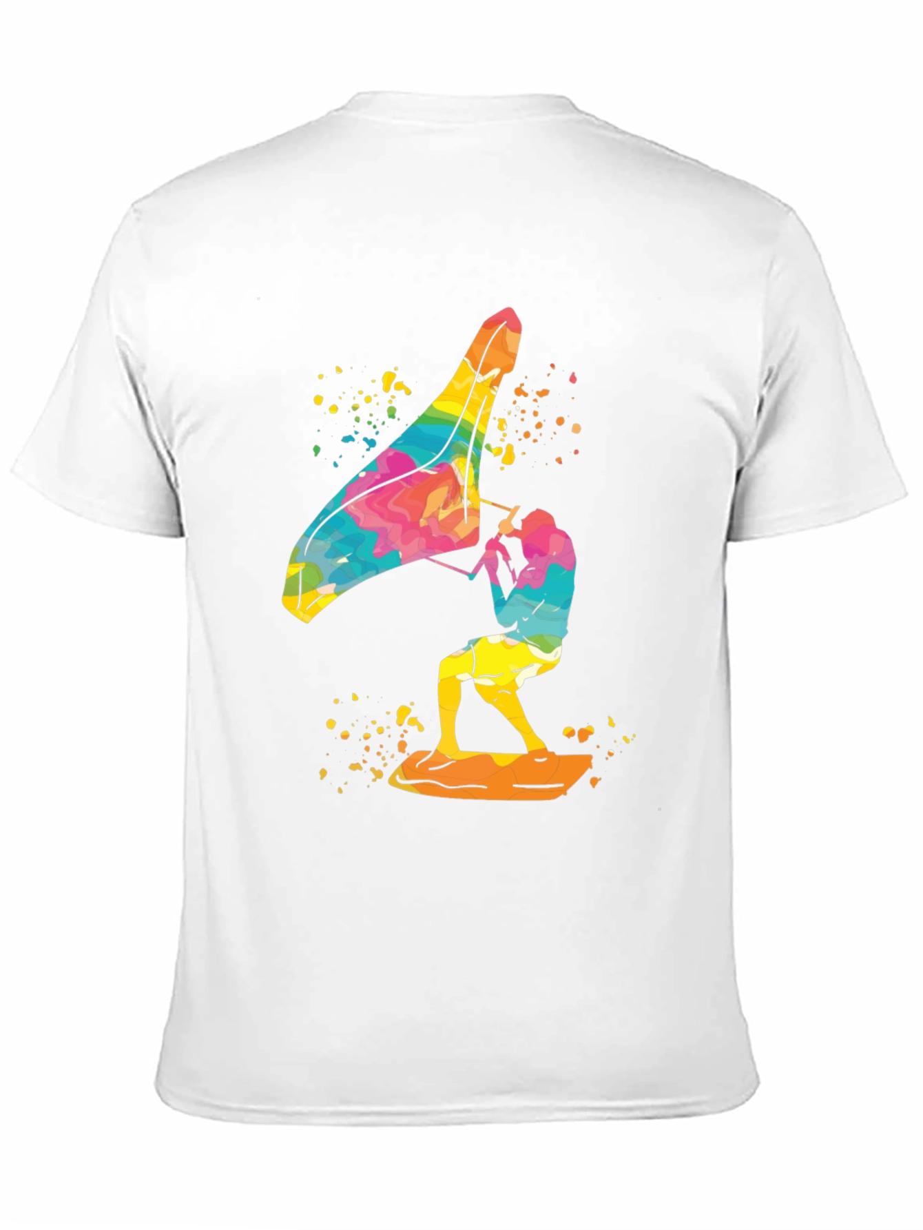 Colorful Windsurfer Graphic T-Shirt