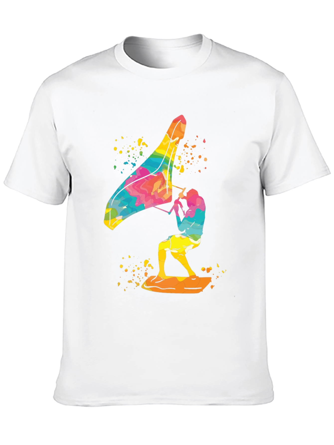 Colorful Windsurfer Graphic T-Shirt