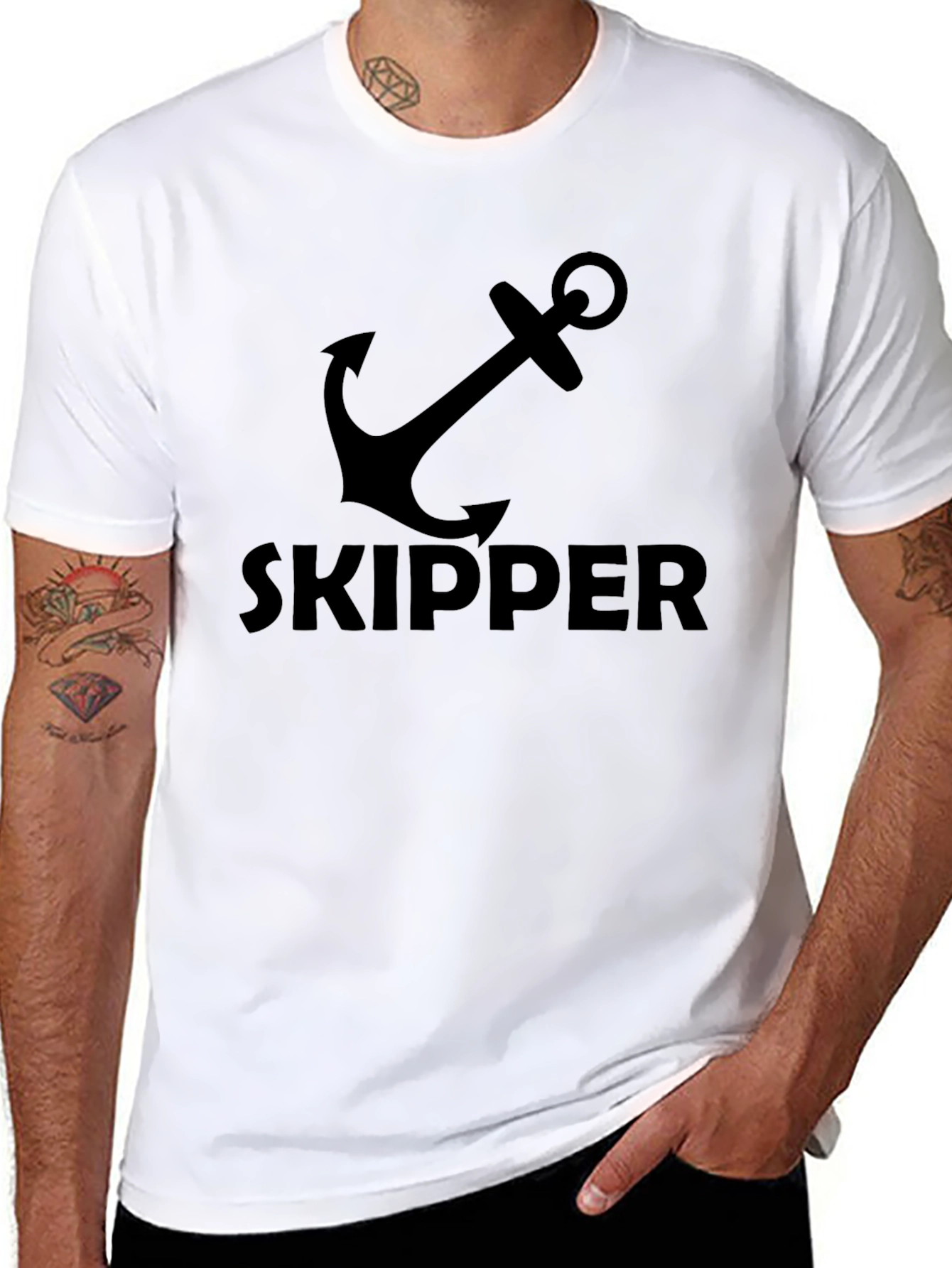 Skipper Anchor T-Shirt - Nautical Style