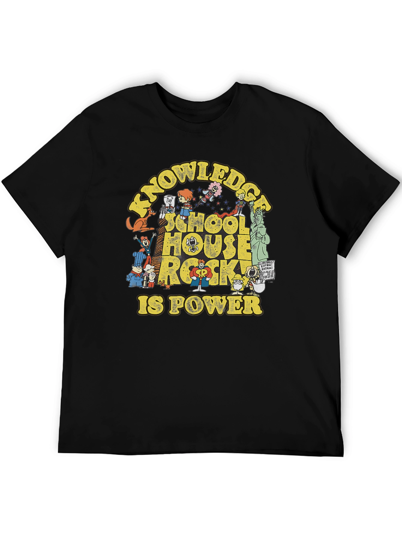 School House Rock Graphic Print Black T-Shirt