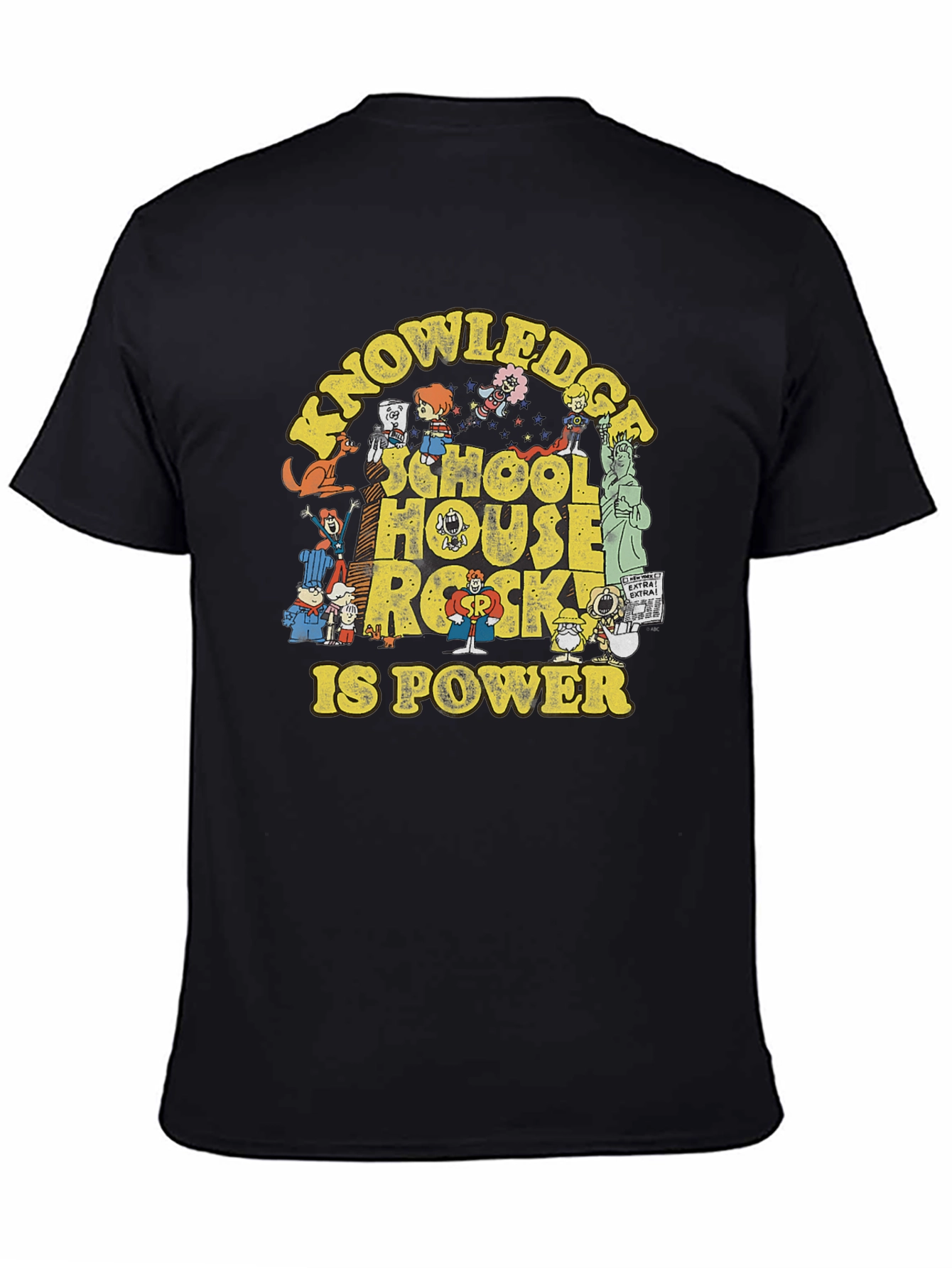 School House Rock Graphic Print Black T-Shirt