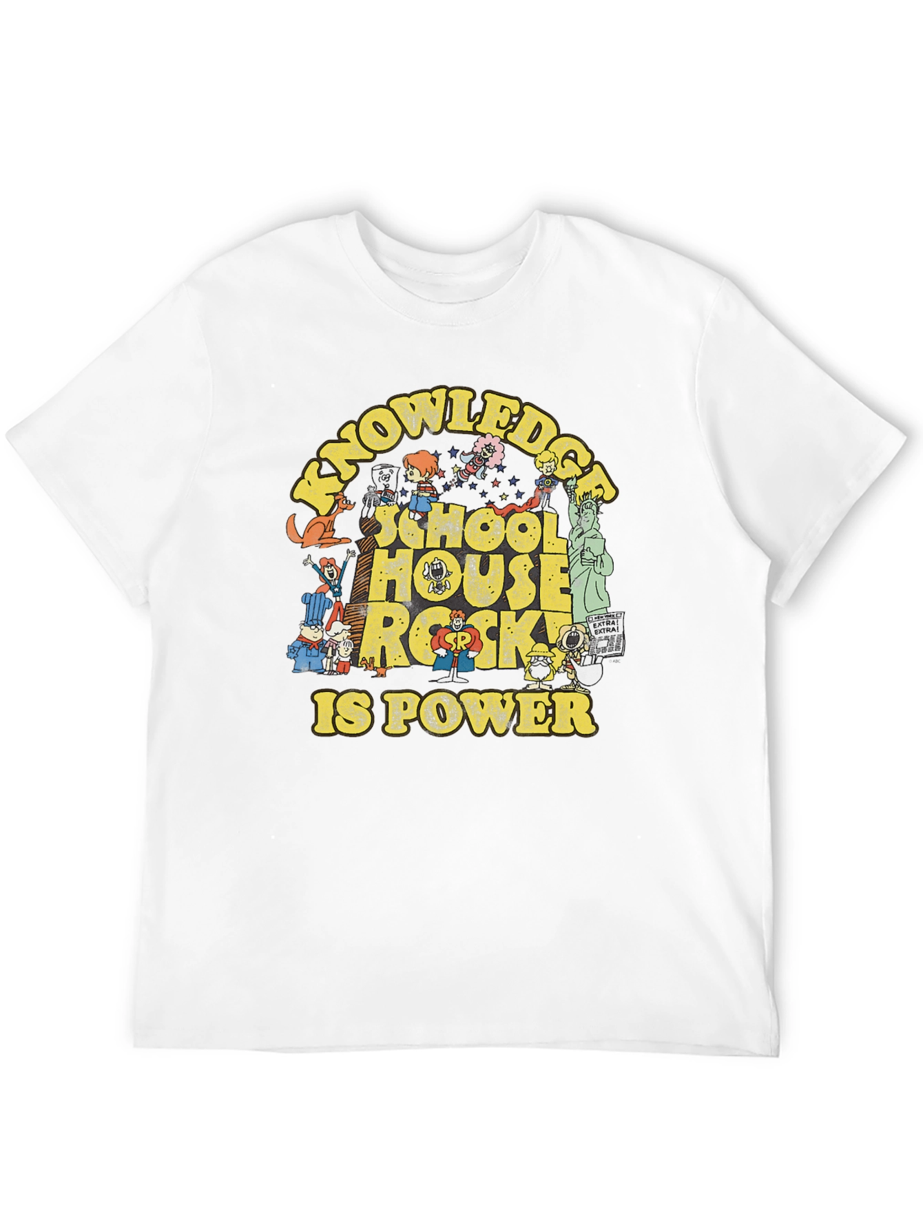 School House Rock Graphic Print Black T-Shirt