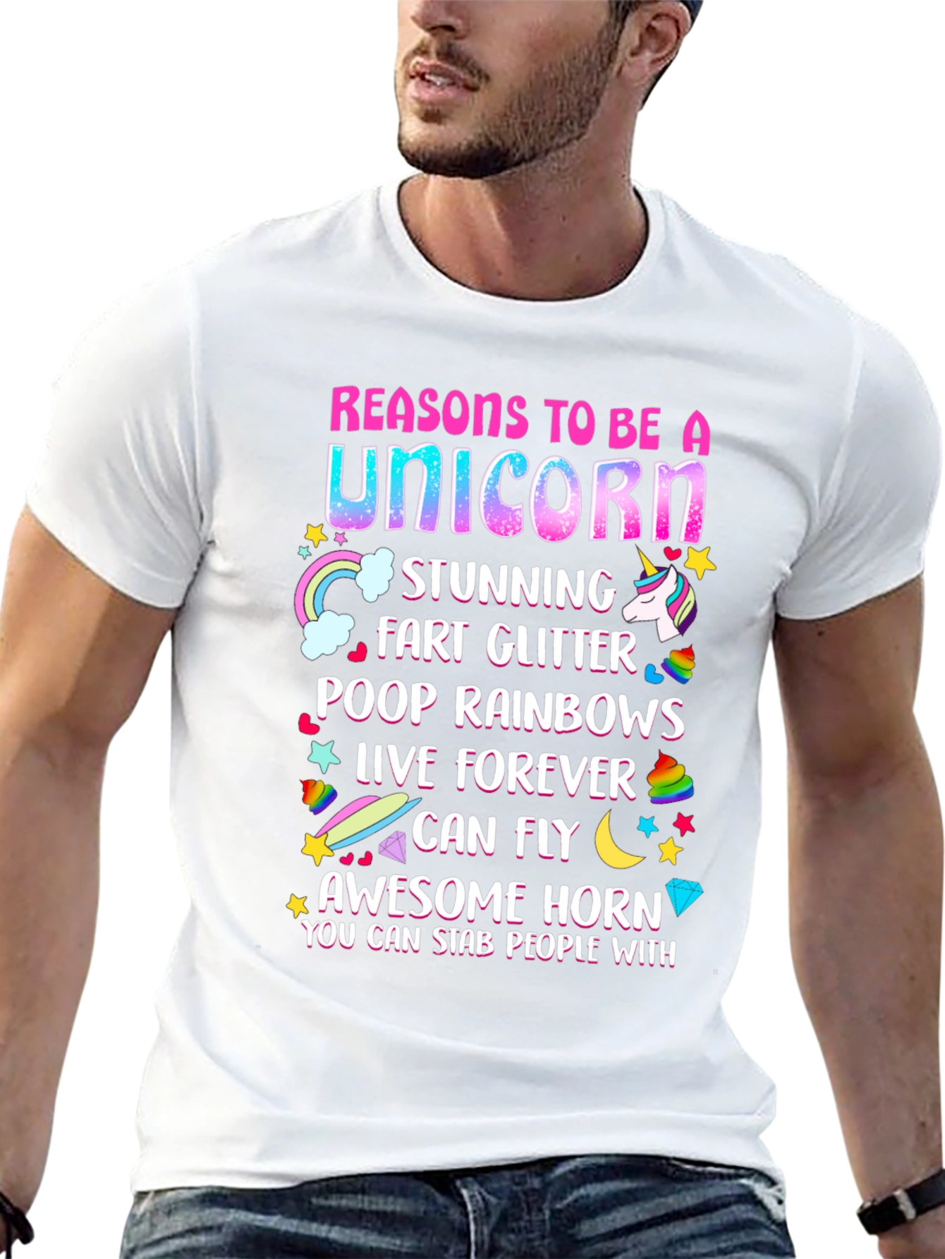 Unicorn Reasons Graphic T-Shirt