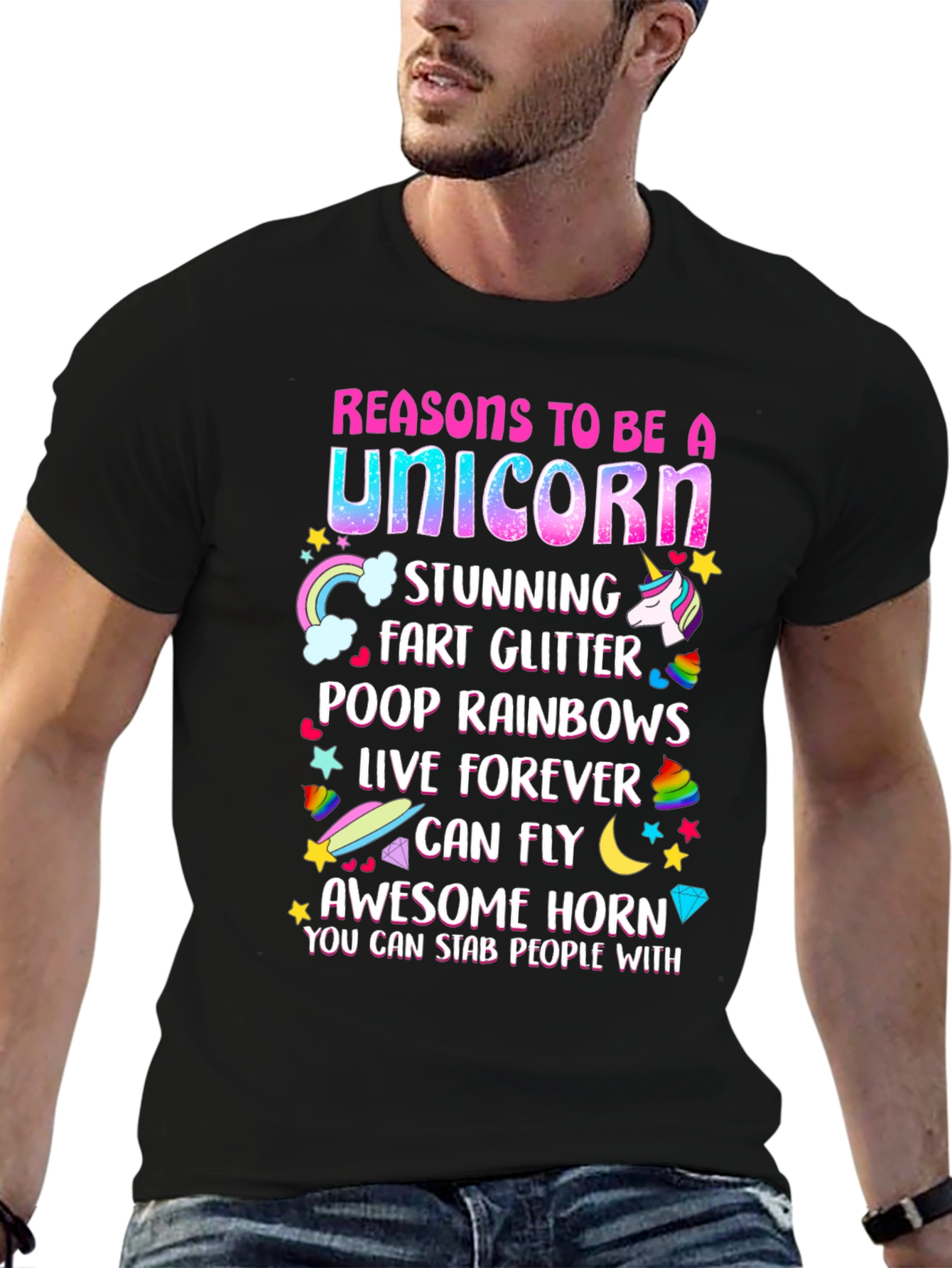 Unicorn Reasons Graphic T-Shirt