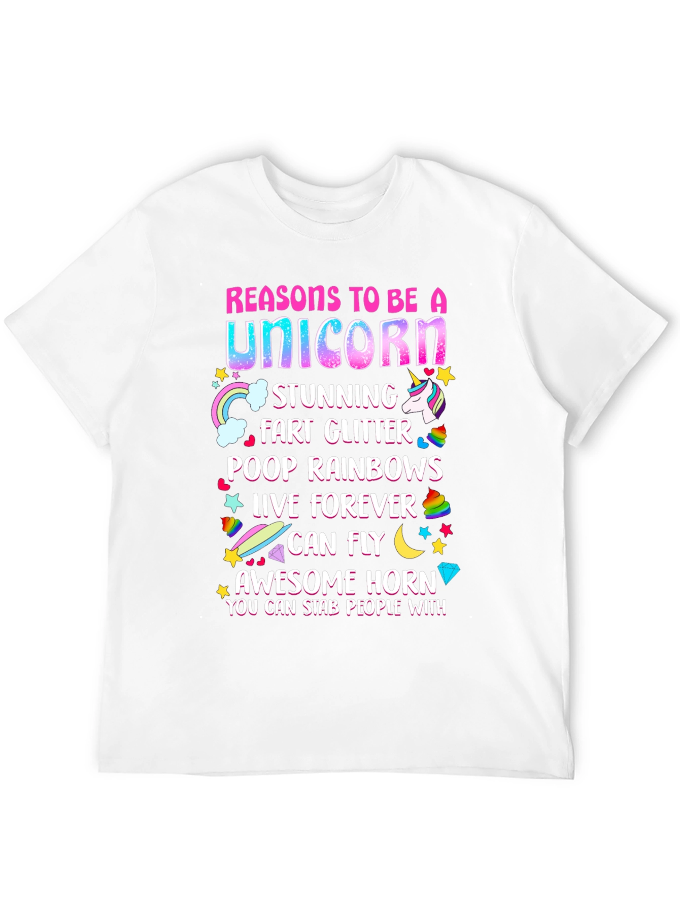 Unicorn Reasons Graphic T-Shirt