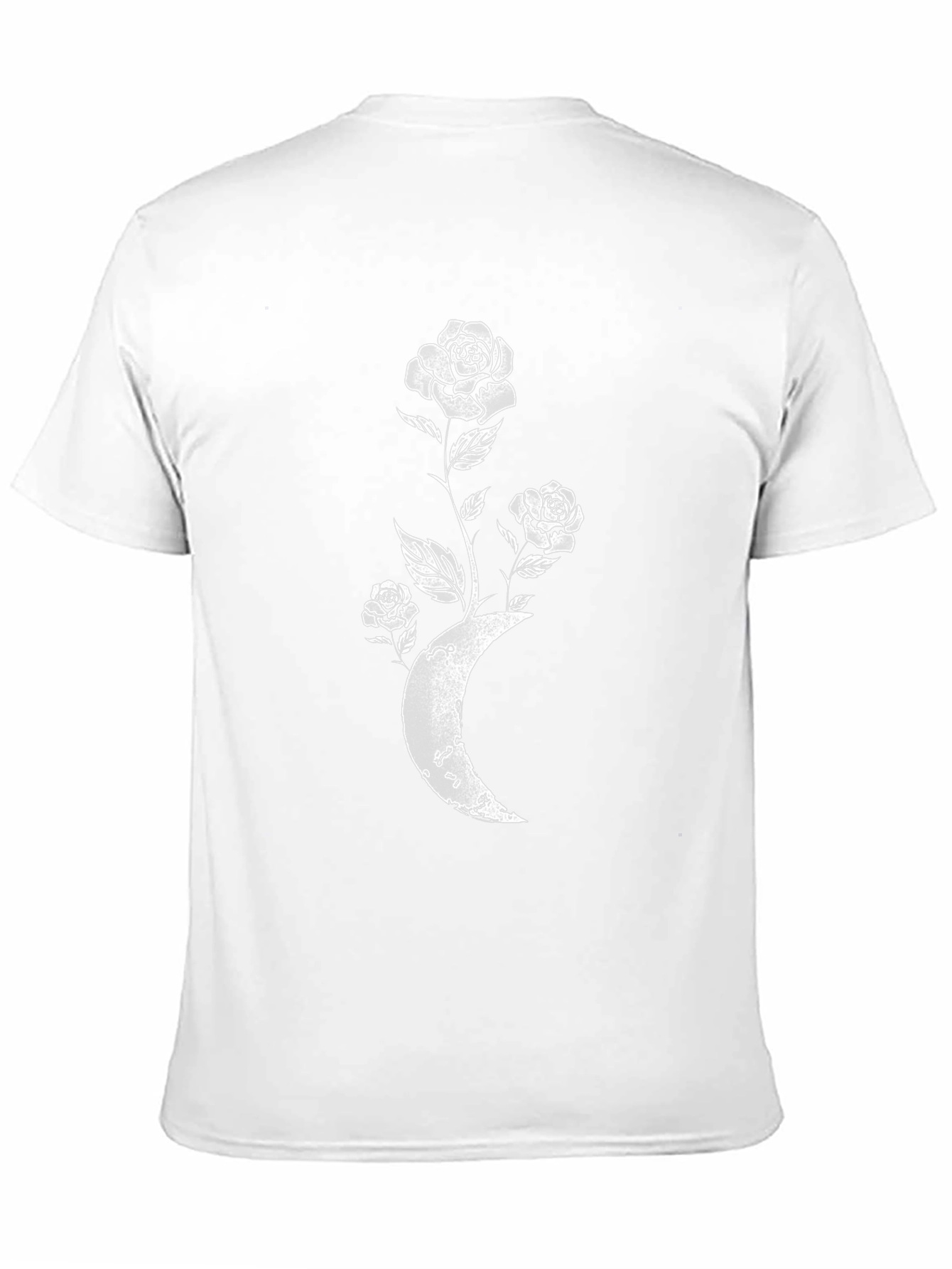 Moon Rose Graphic Tee - Stylish Black T-Shirt