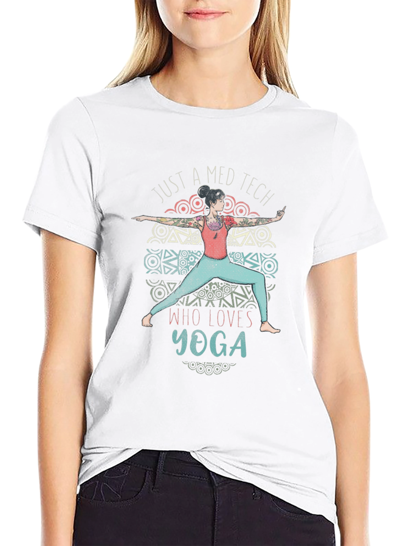 Just a Med Tech Who Loves Yoga Graphic T-Shirt