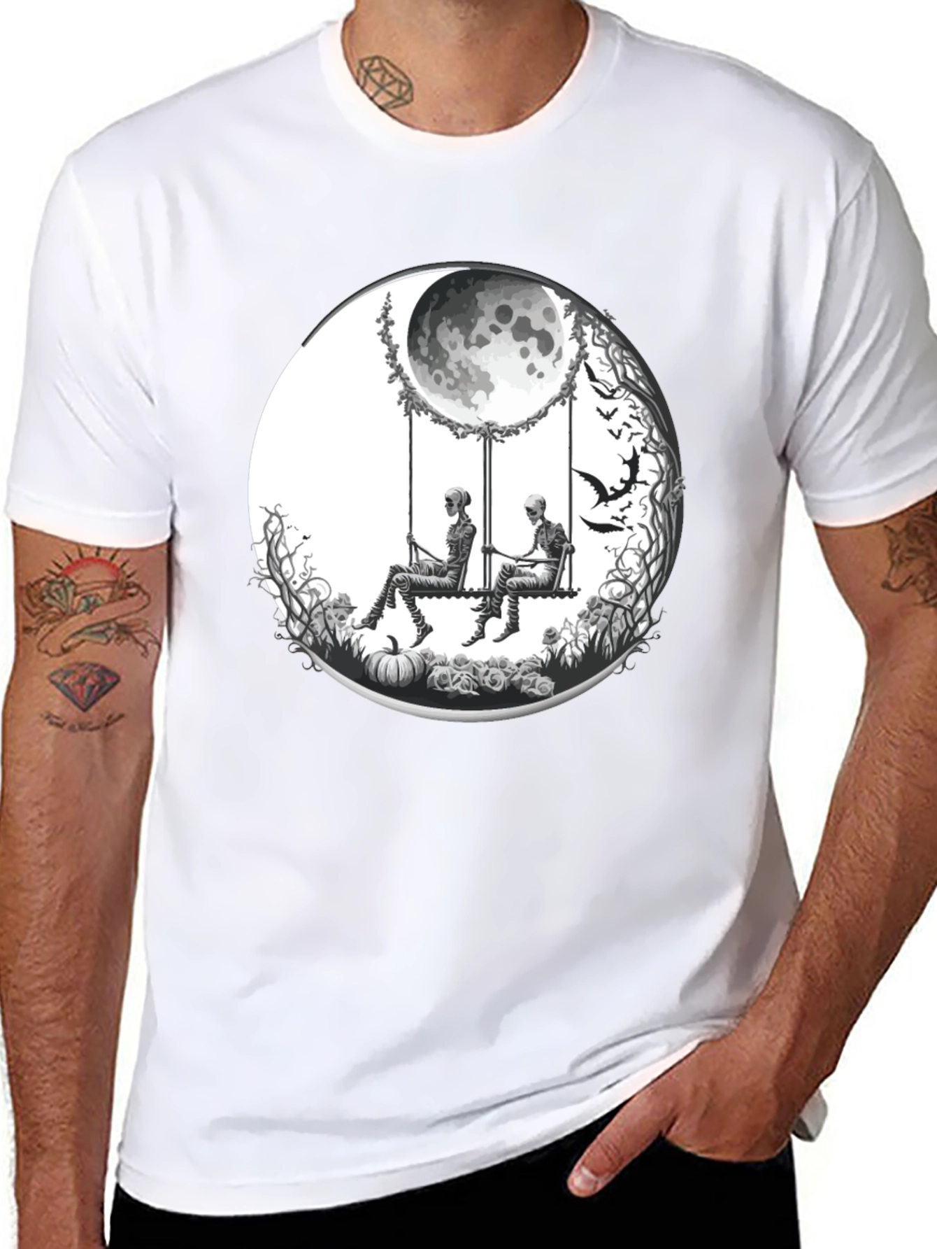 Halloween Skeleton Swing T-Shirt