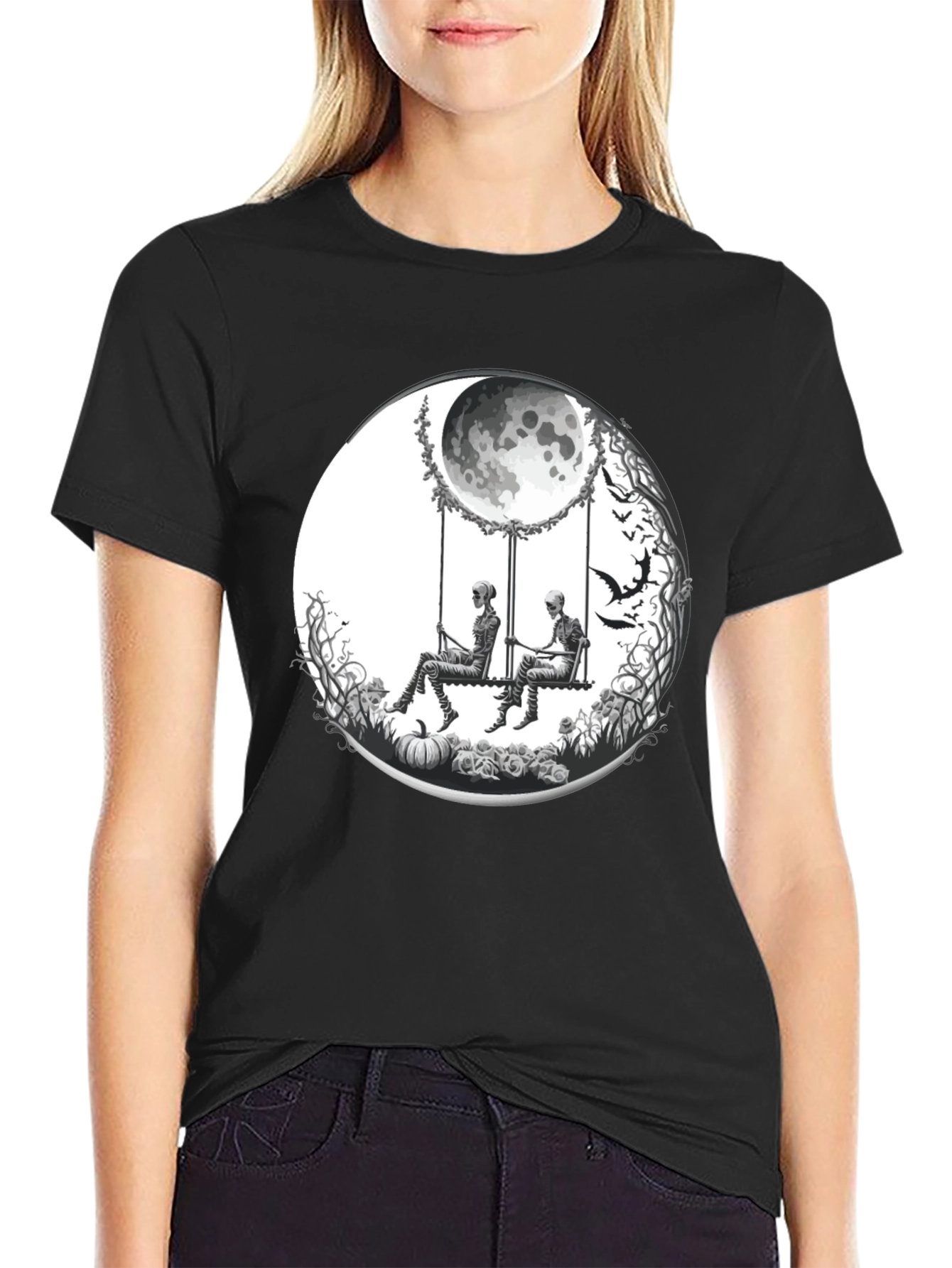 Halloween Skeleton Swing T-Shirt
