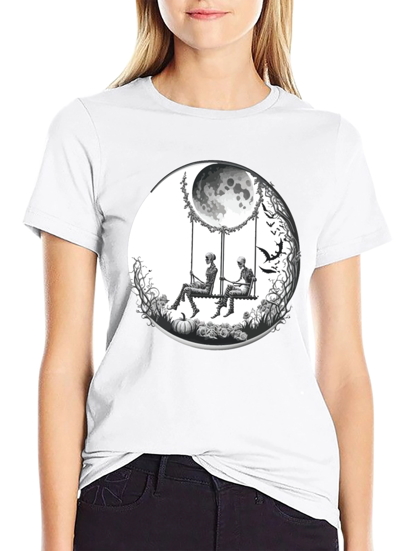 Halloween Skeleton Swing T-Shirt