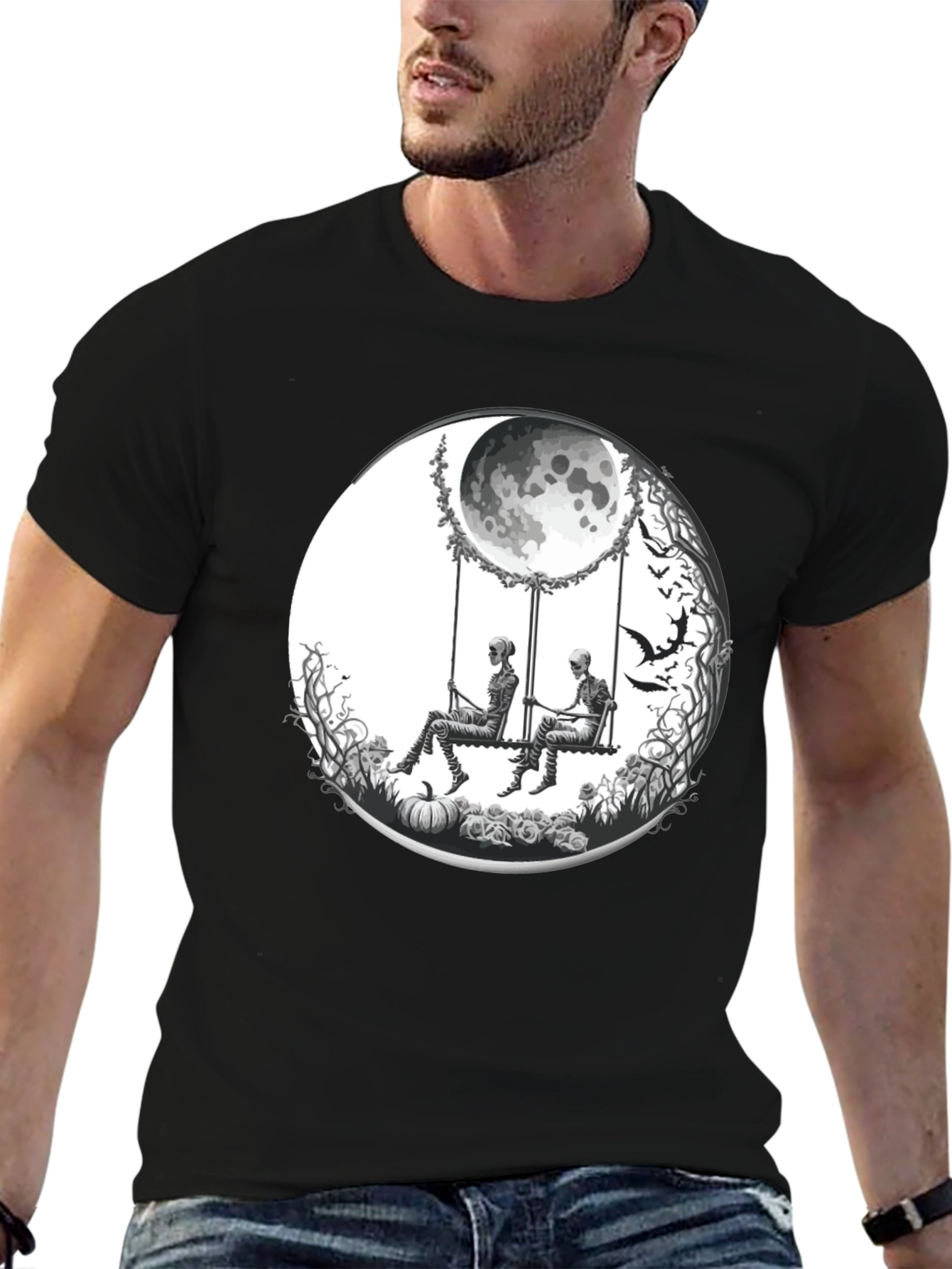 Halloween Skeleton Swing T-Shirt