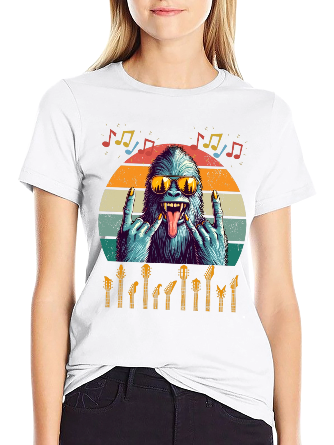 Rockin Yeti Guitar Lover T-Shirt