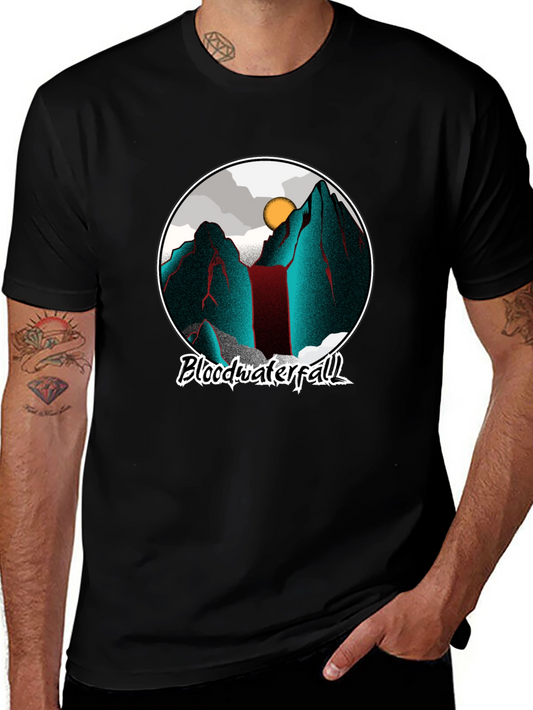 Blood Waterfall Graphic Tee - Cool Mountain Design