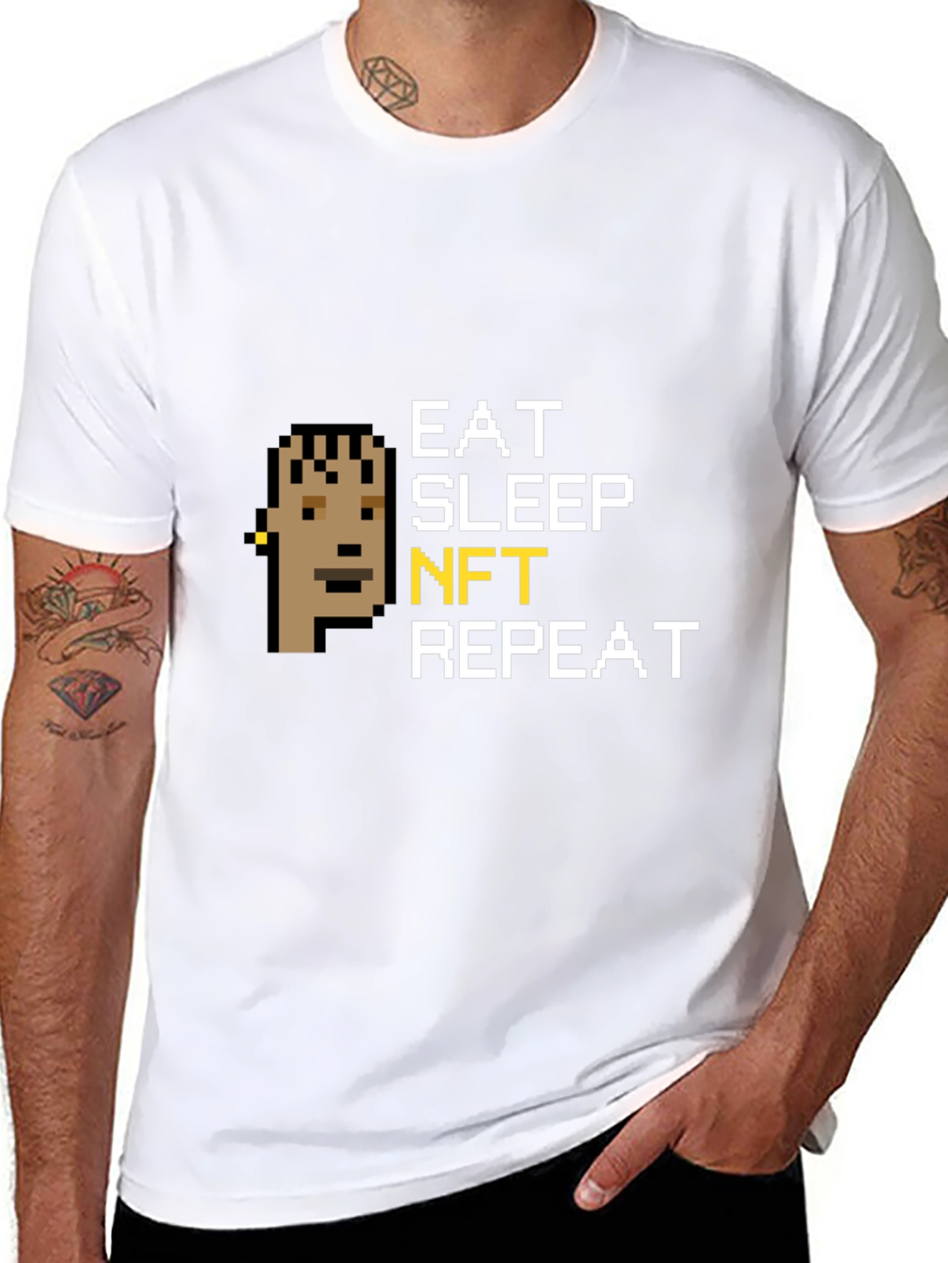 Eat Sleep NFT Repeat Black T-Shirt