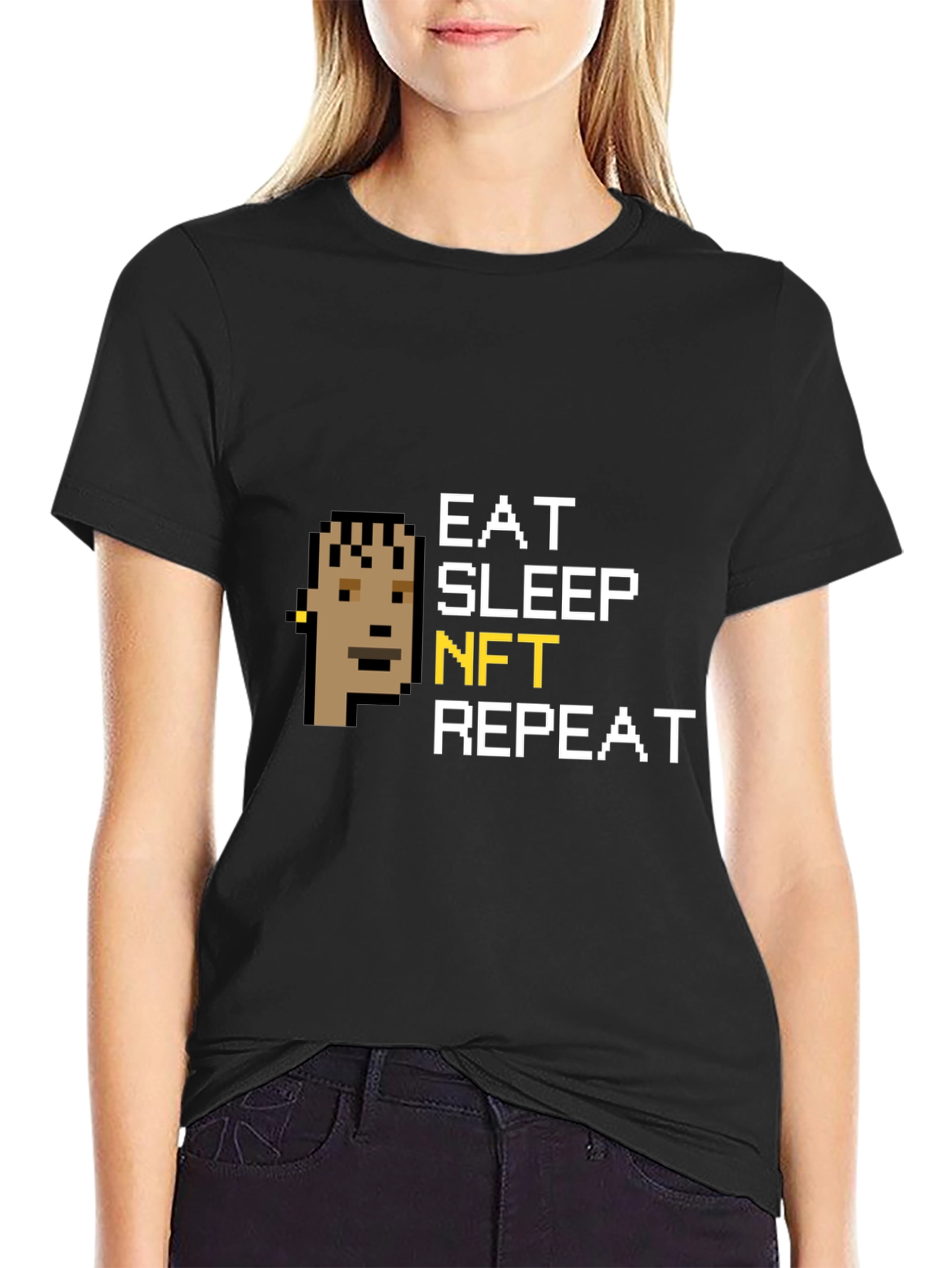 Eat Sleep NFT Repeat Black T-Shirt