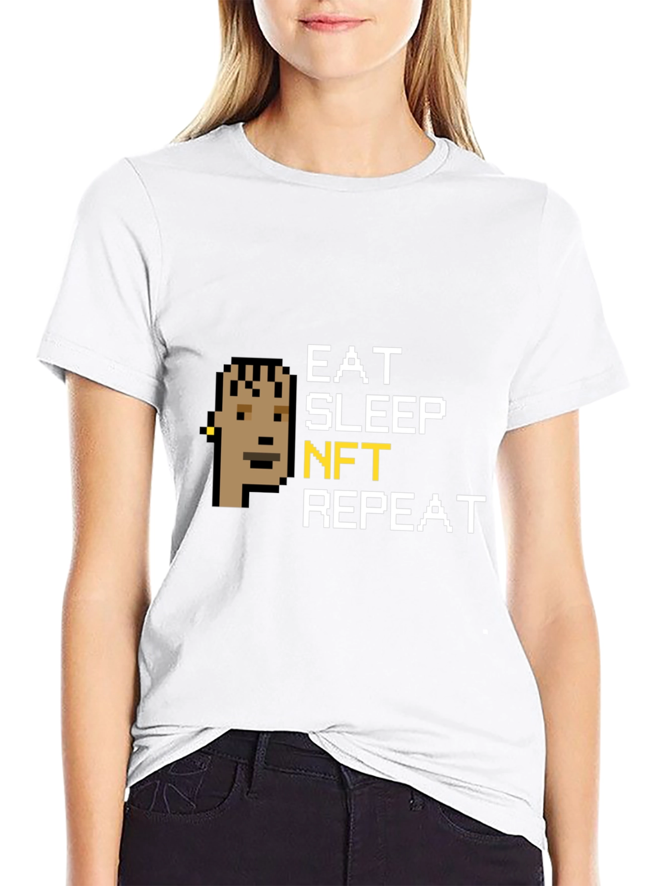 Eat Sleep NFT Repeat Black T-Shirt