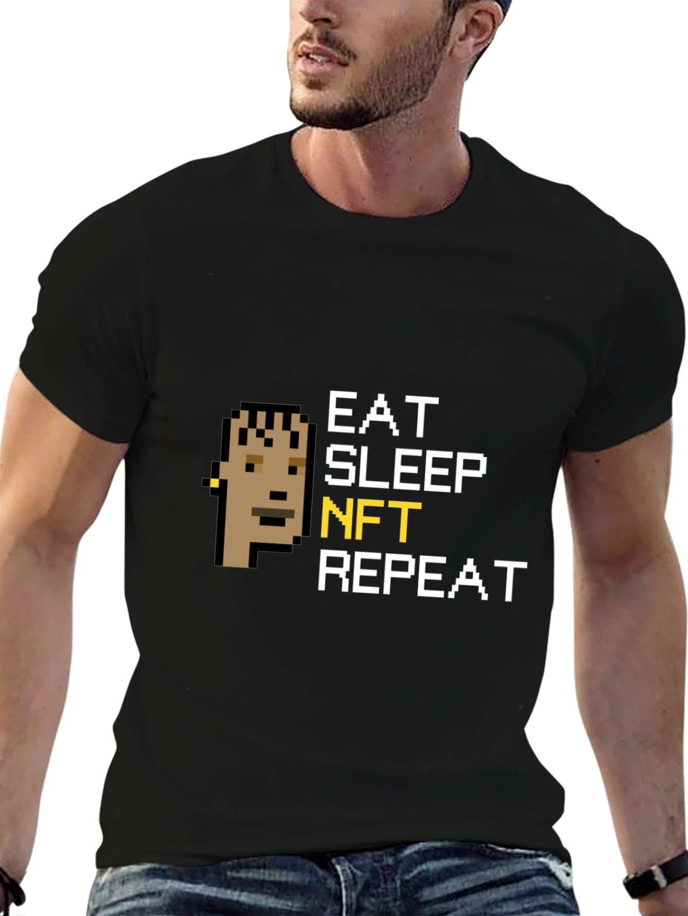 Eat Sleep NFT Repeat Black T-Shirt