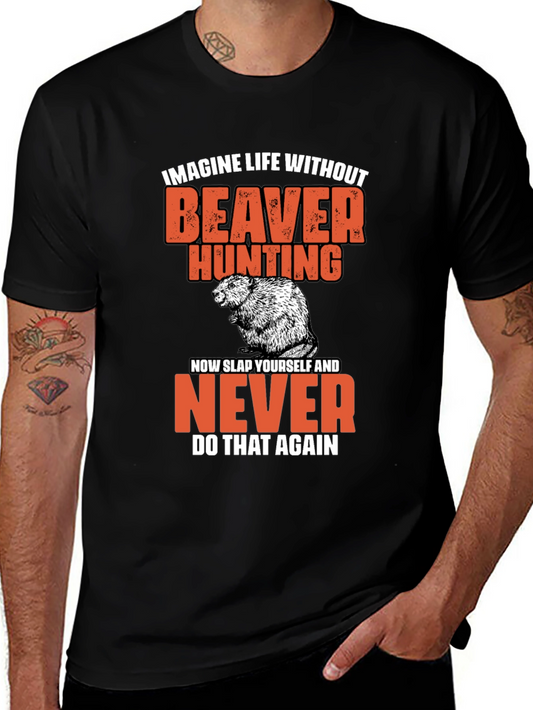 Beaver Hunting Graphic T-Shirt