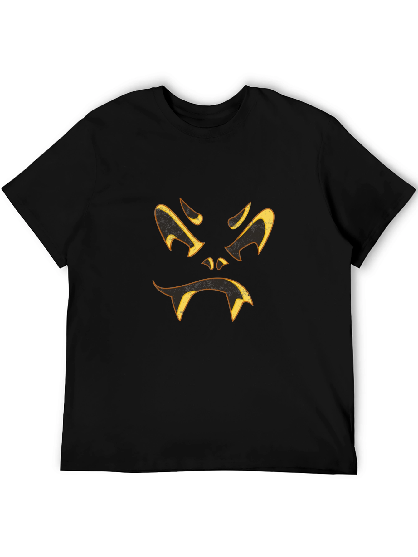 Spooky Halloween Face Black T-Shirt