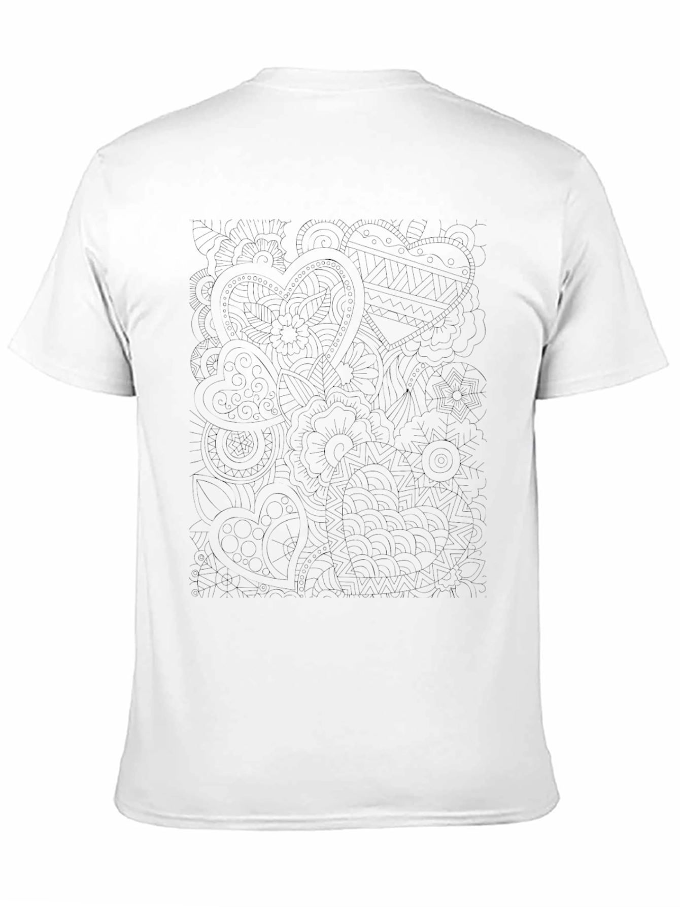 Stylish Mens Black Tee with Abstract Design