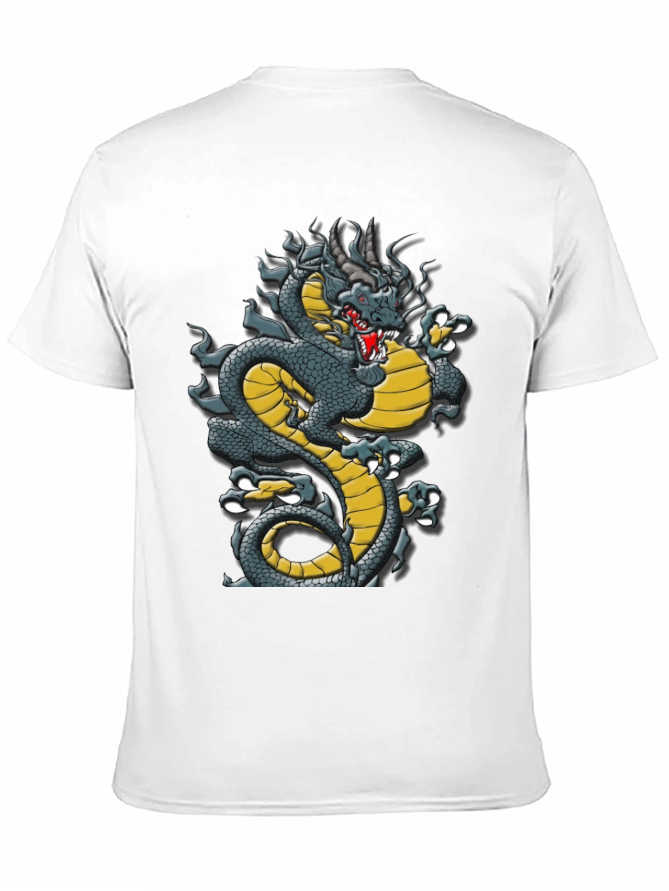Dragon Graphic Tee - Black Cotton T-Shirt