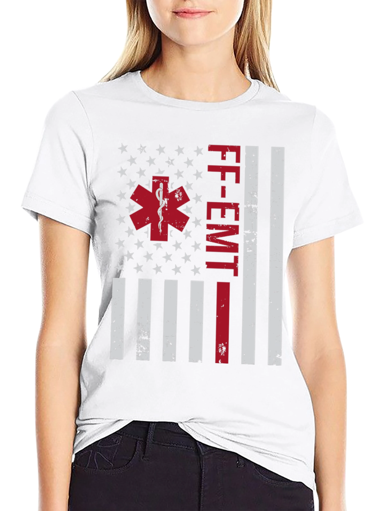 FF-EMT American Flag Graphic T-Shirt