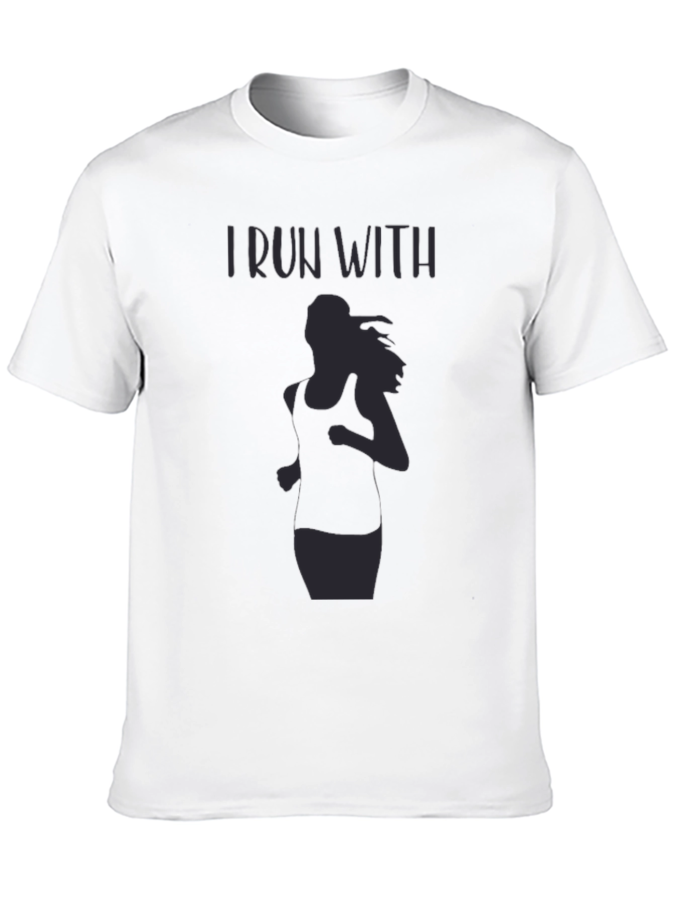 I Run With Womens Graphic Tee - Running Shirt