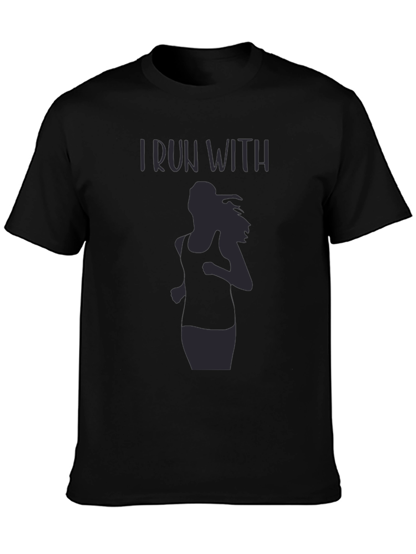 I Run With Womens Graphic Tee - Running Shirt