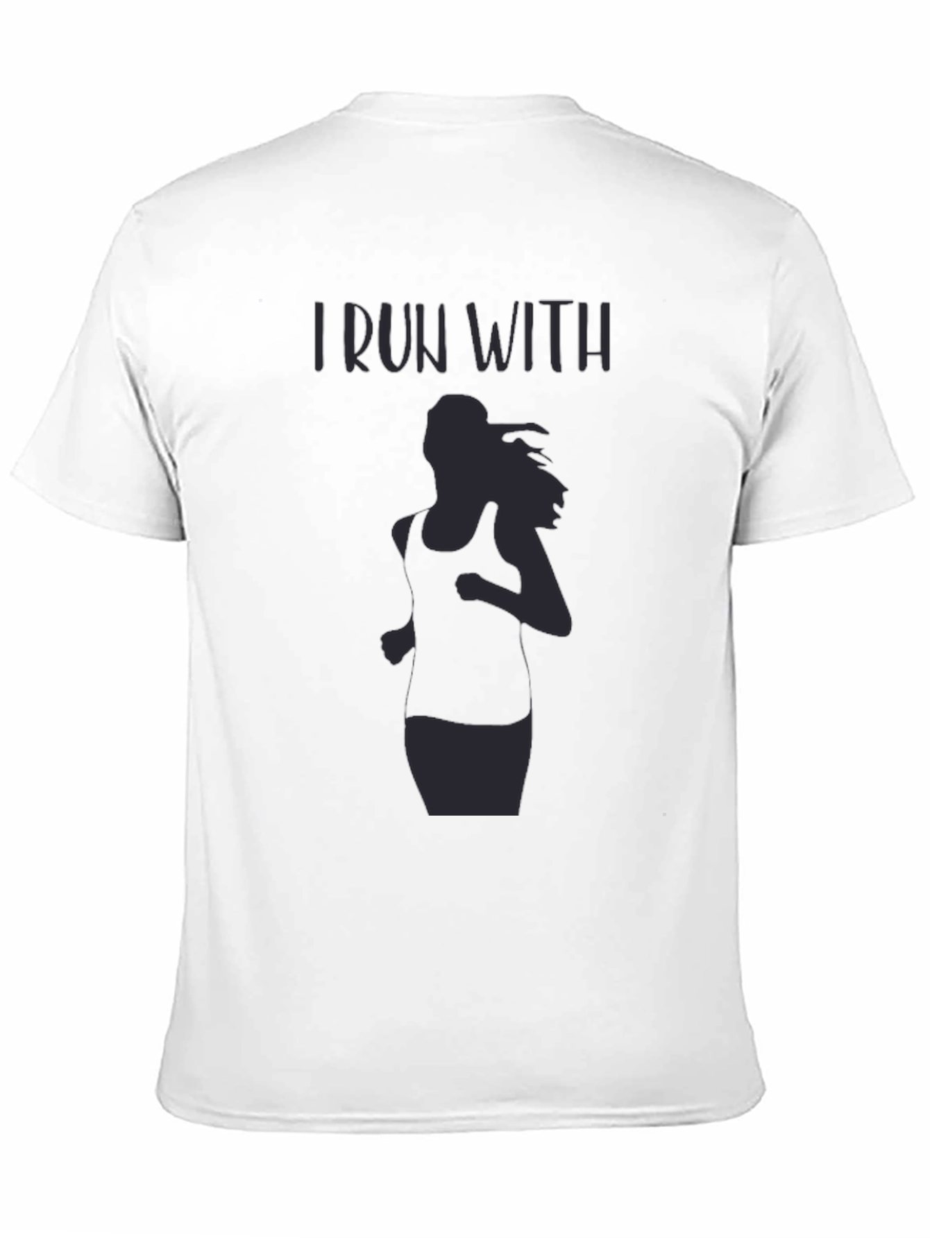 I Run With Womens Graphic Tee - Running Shirt