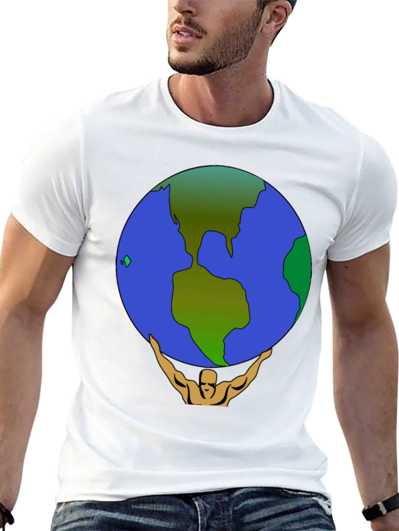 Atlas Earth Graphic T-Shirt - Black