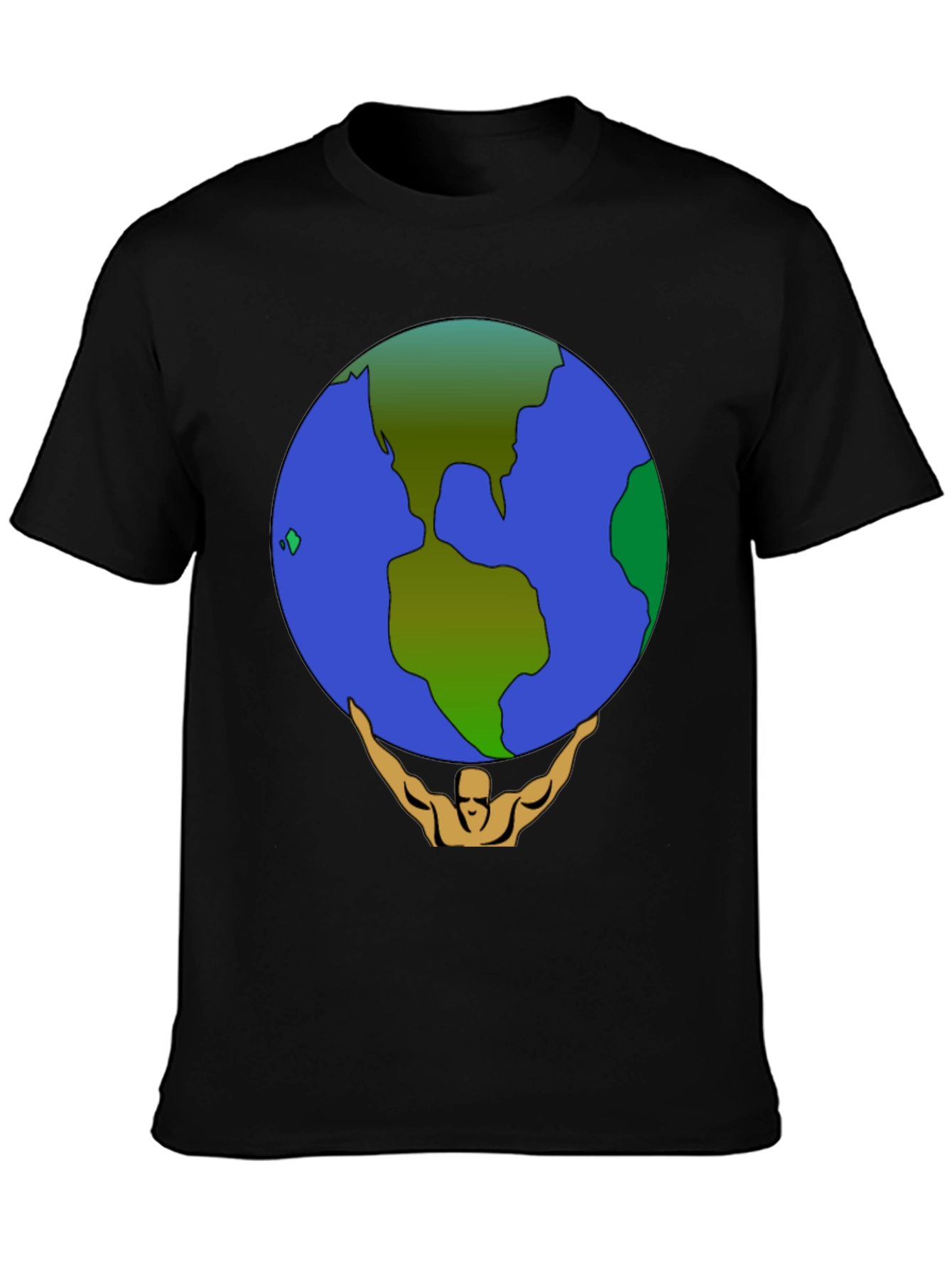 Atlas Earth Graphic T-Shirt - Black