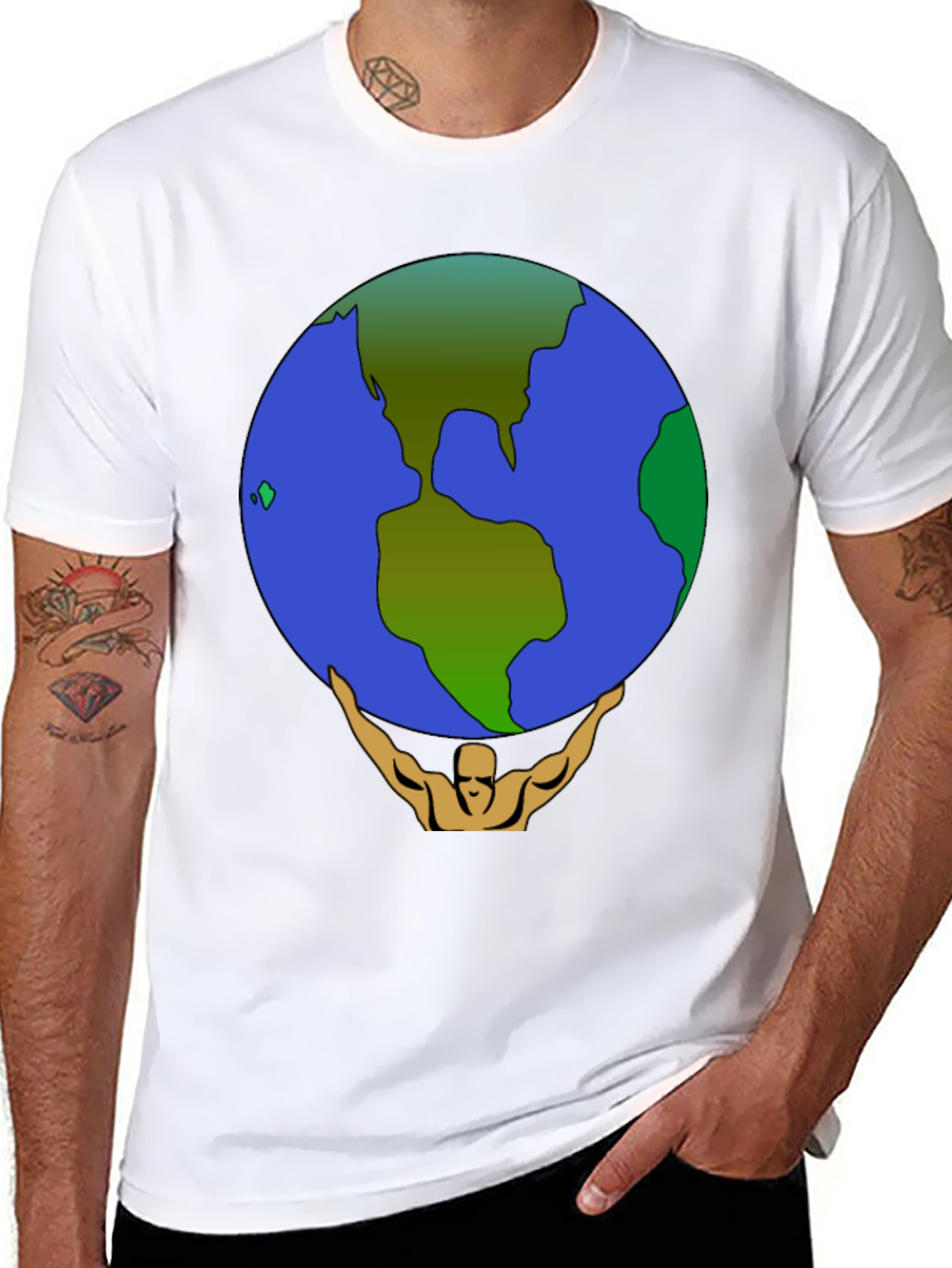 Atlas Earth Graphic T-Shirt - Black
