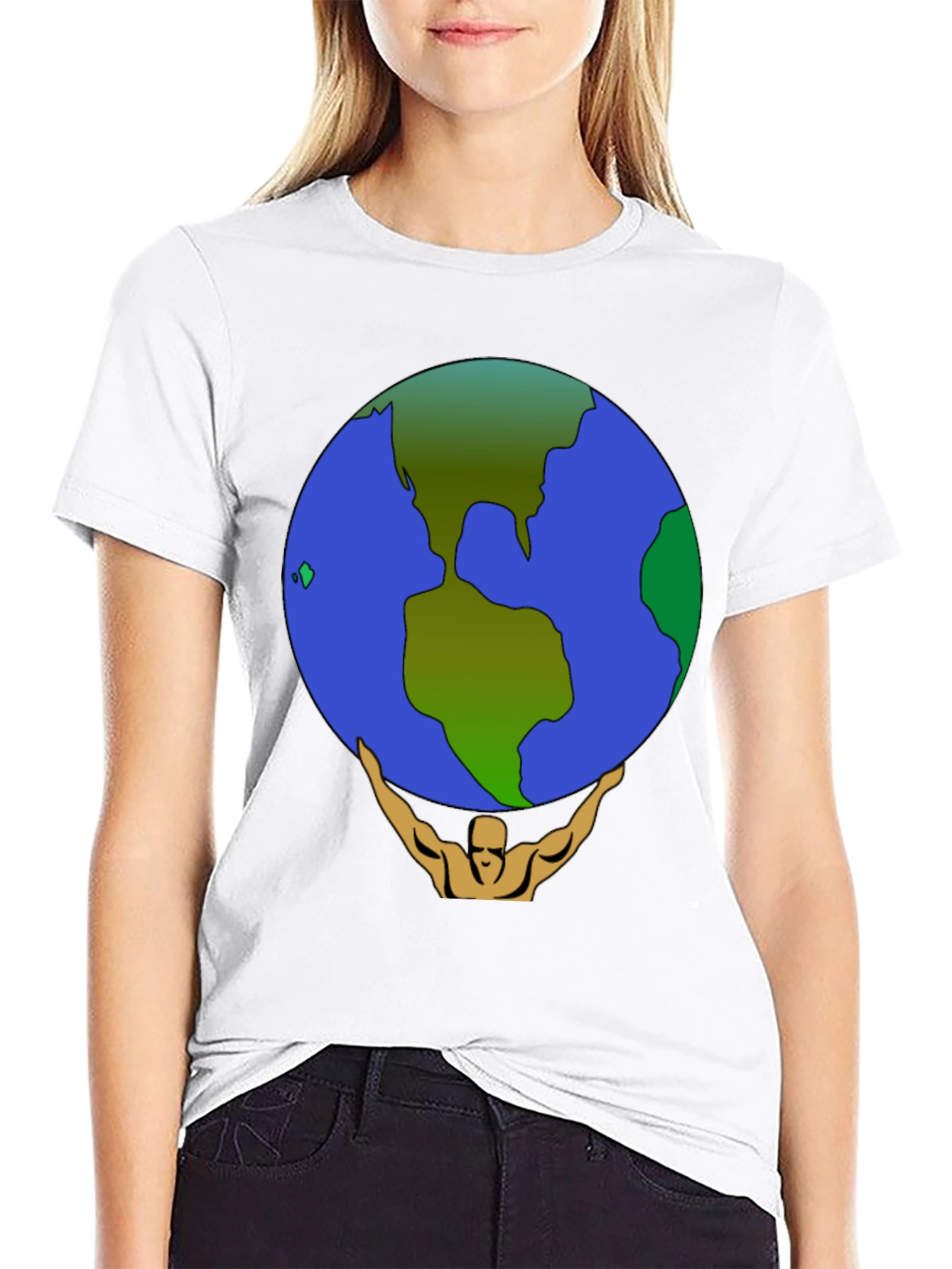 Atlas Earth Graphic T-Shirt - Black