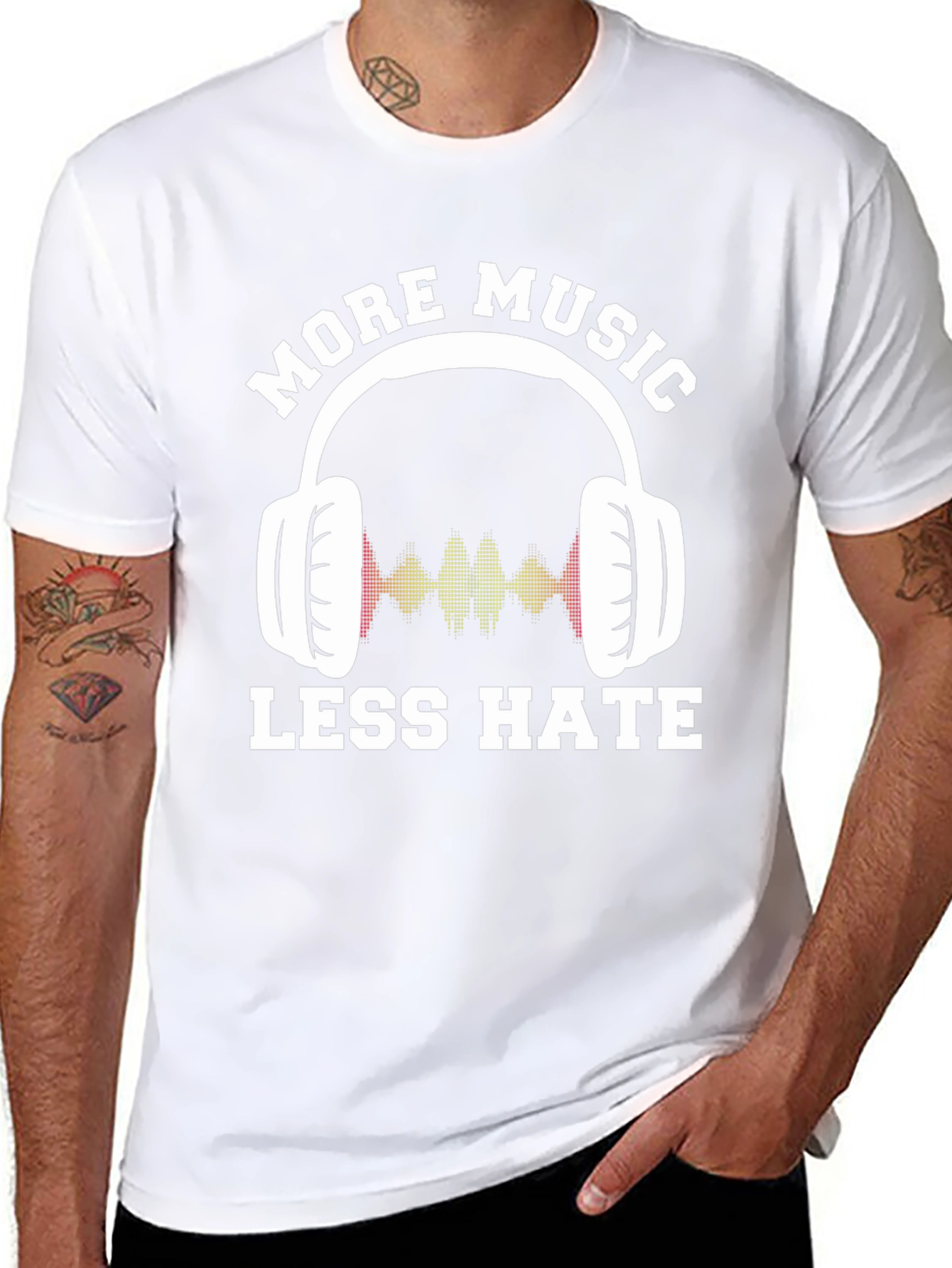 More Music Less Hate Graphic Tee