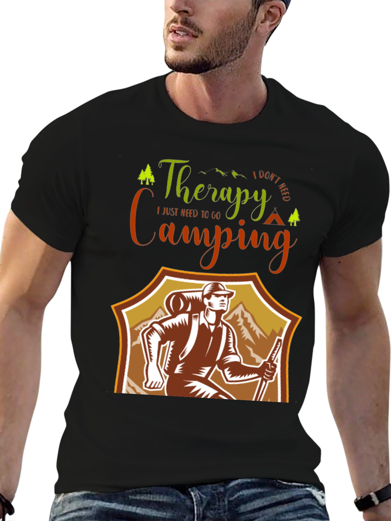 Camping Therapy T-Shirt: Outdoor Adventure Tee