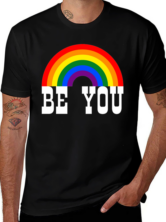 Be You Rainbow Graphic Tee - Pride & Positivity T-Shirt