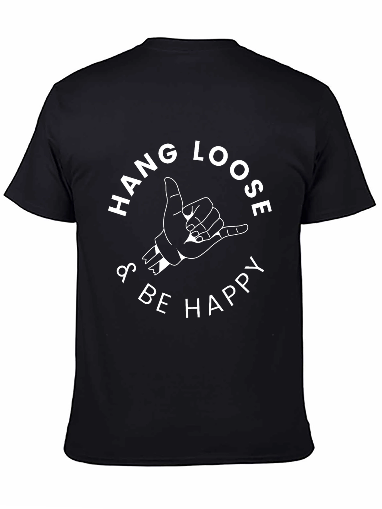 Hang Loose T-Shirt - Black Casual Tee