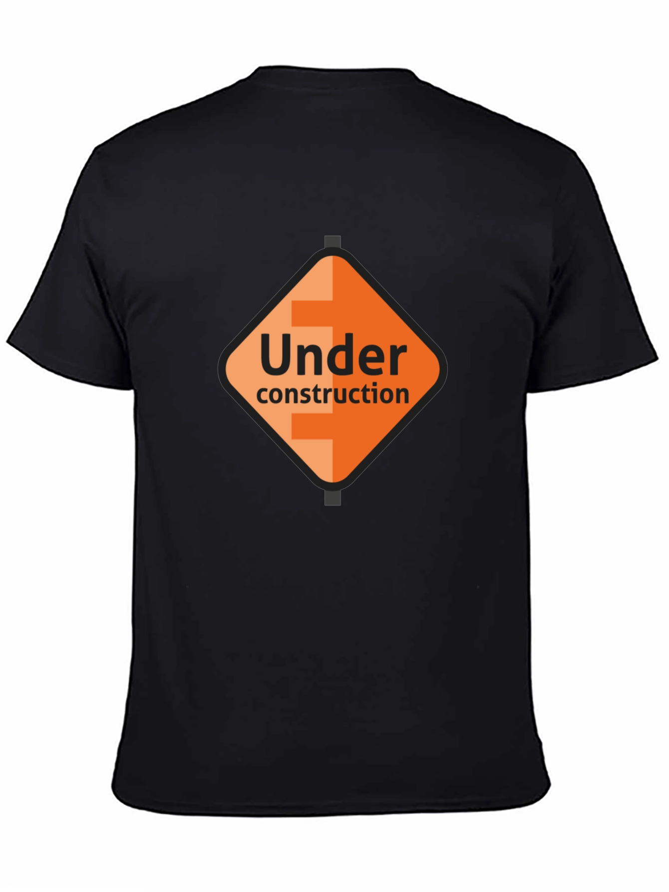Under Construction Graphic Tee - Black
