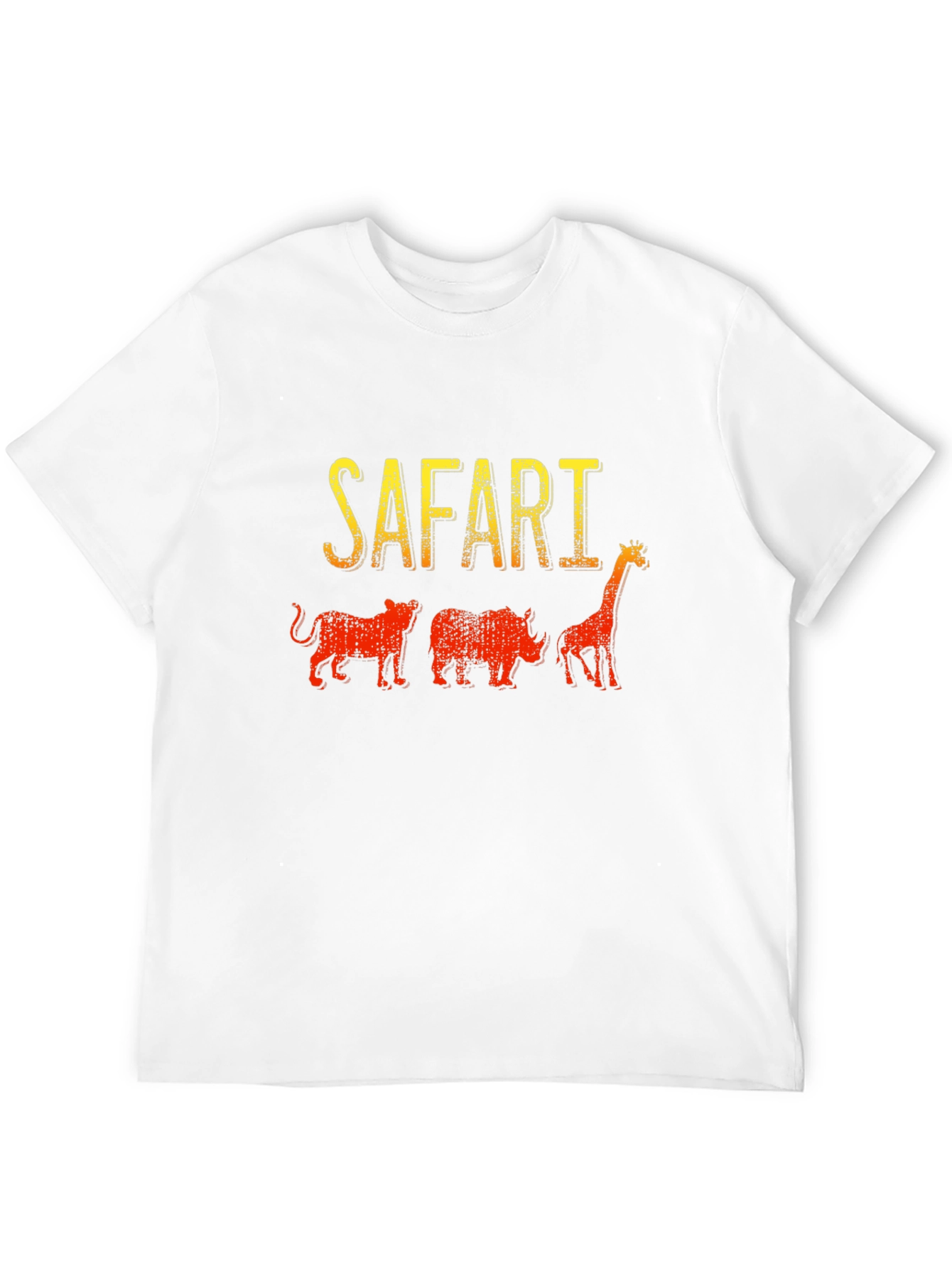 Safari Animals Graphic T-Shirt - Black Cotton Tee