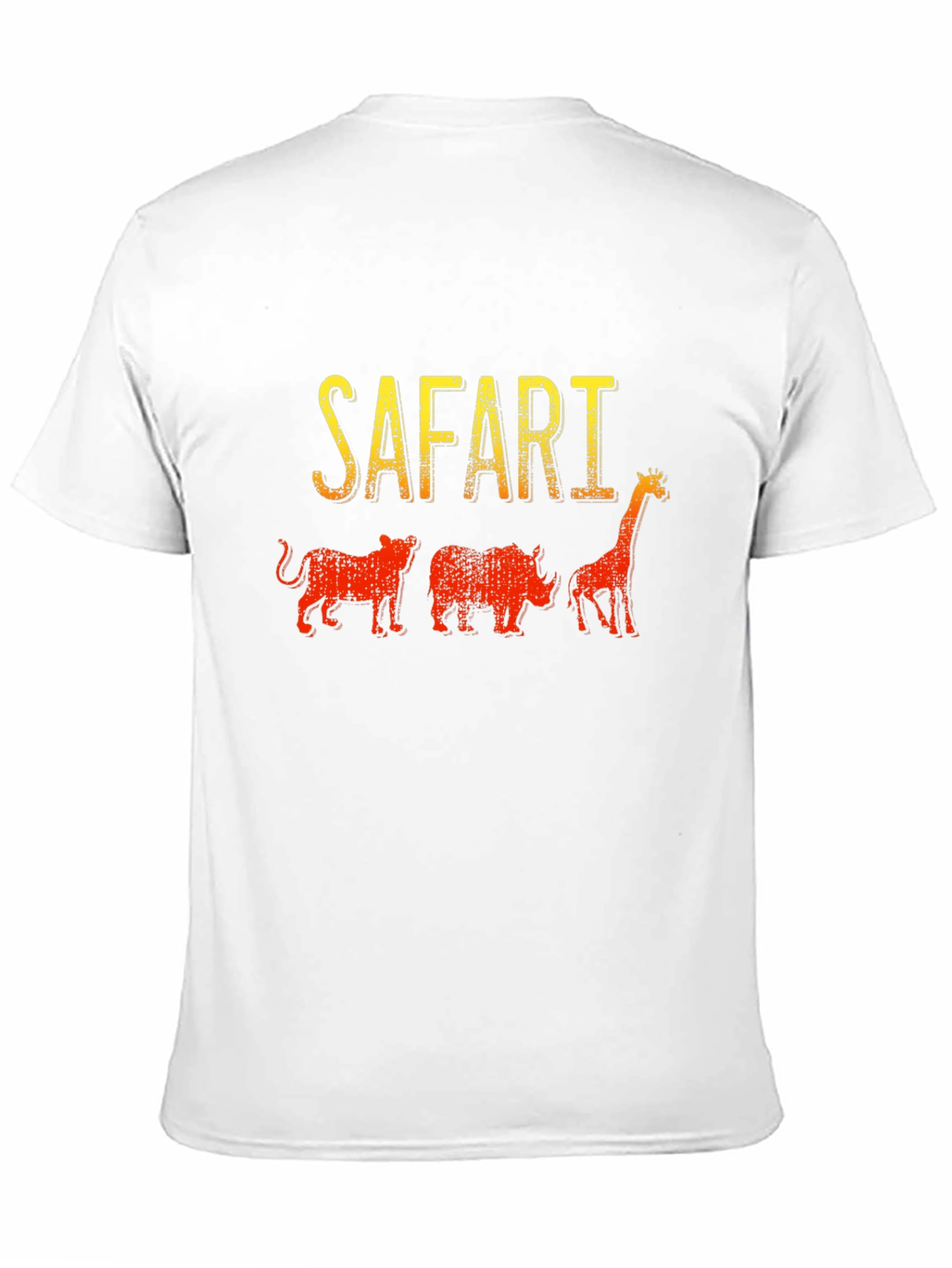Safari Animals Graphic T-Shirt - Black Cotton Tee