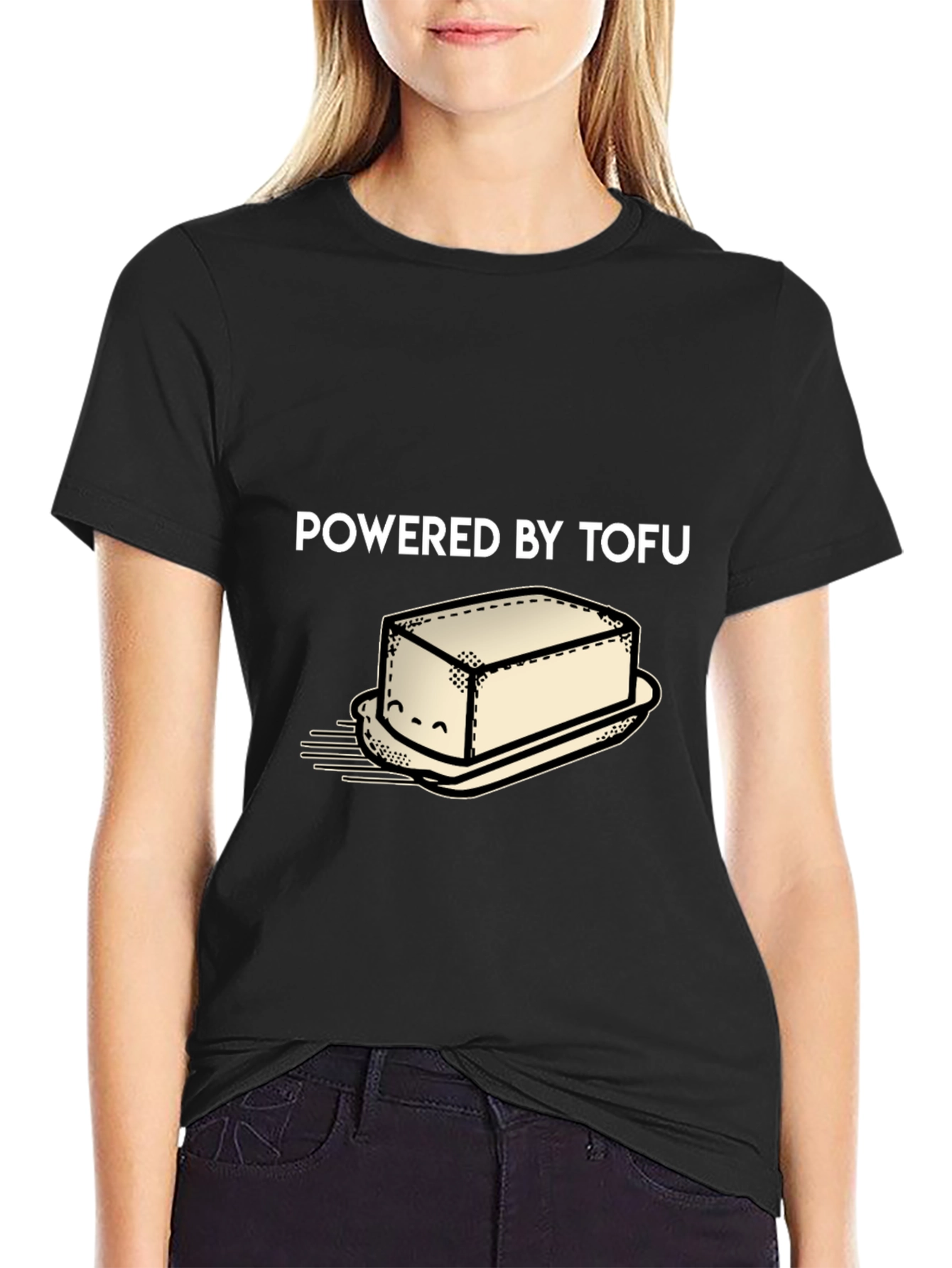 Powered By Tofu Graphic Tee Vegan Shirt
