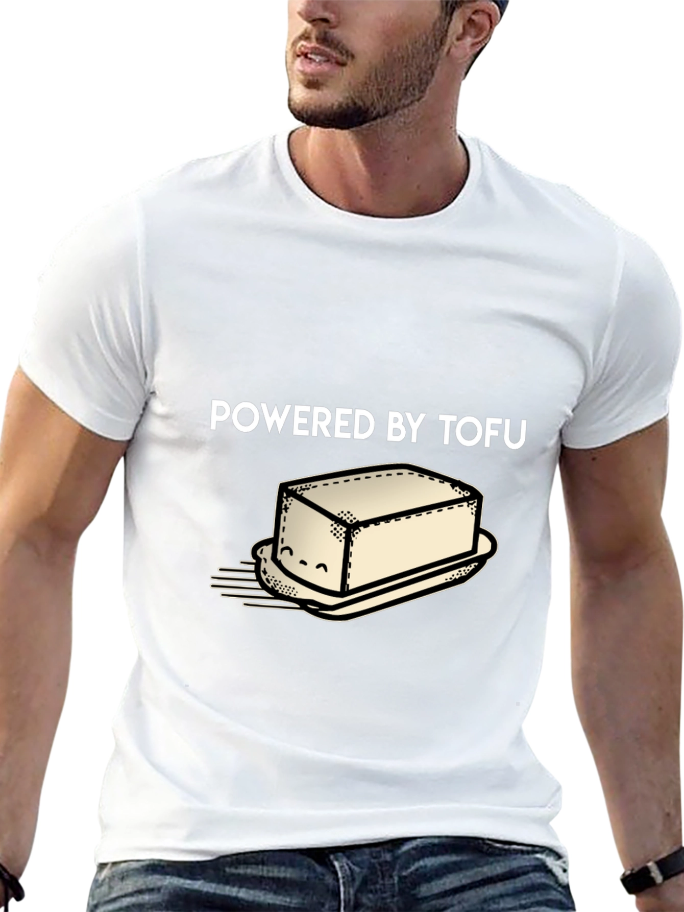 Powered By Tofu Graphic Tee Vegan Shirt