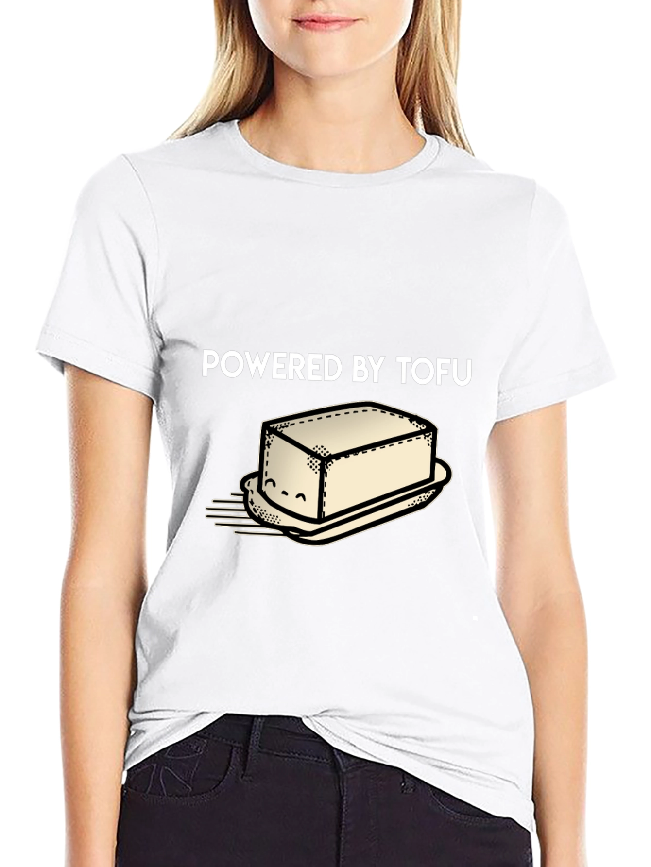Powered By Tofu Graphic Tee Vegan Shirt