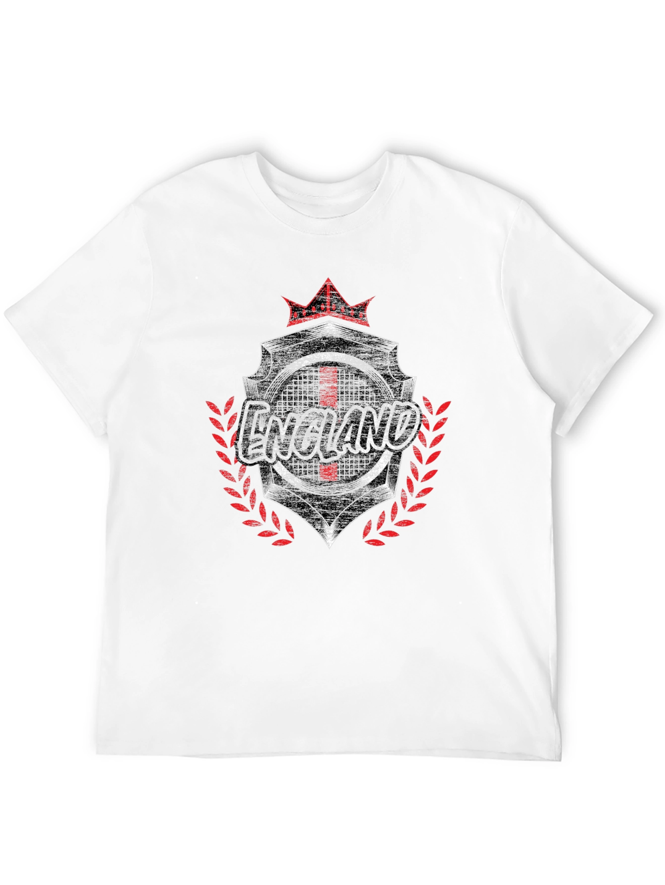 England Graphic Print Black T-Shirt